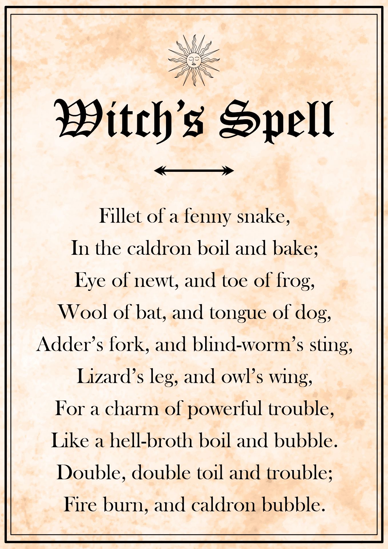 Free Printable Spells Printable World Holiday