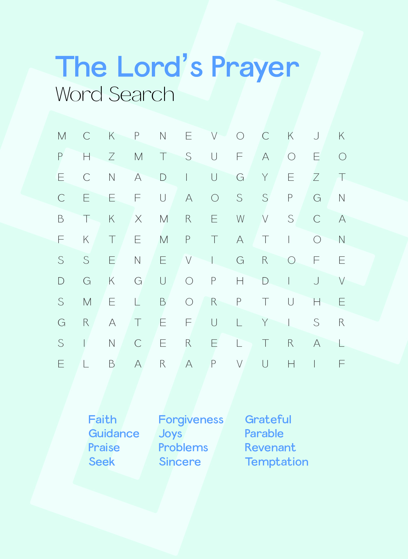 LDS Word Search Puzzles