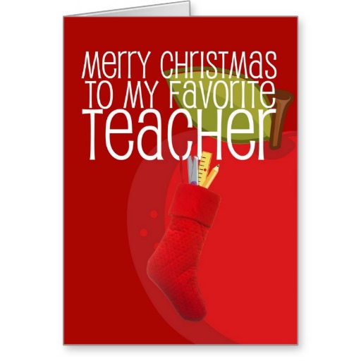 Merry Christmas Teacher Card