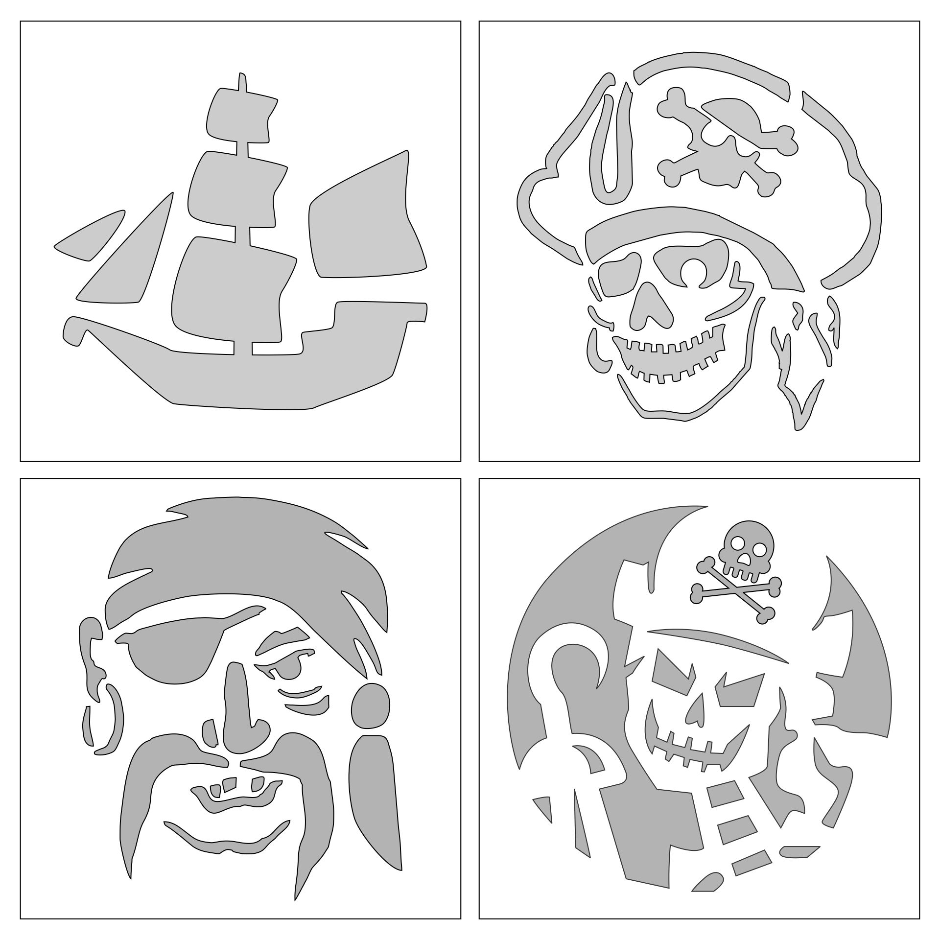 Best Free Printable Halloween Pumpkin Stencils Pirate Printablee Com ...