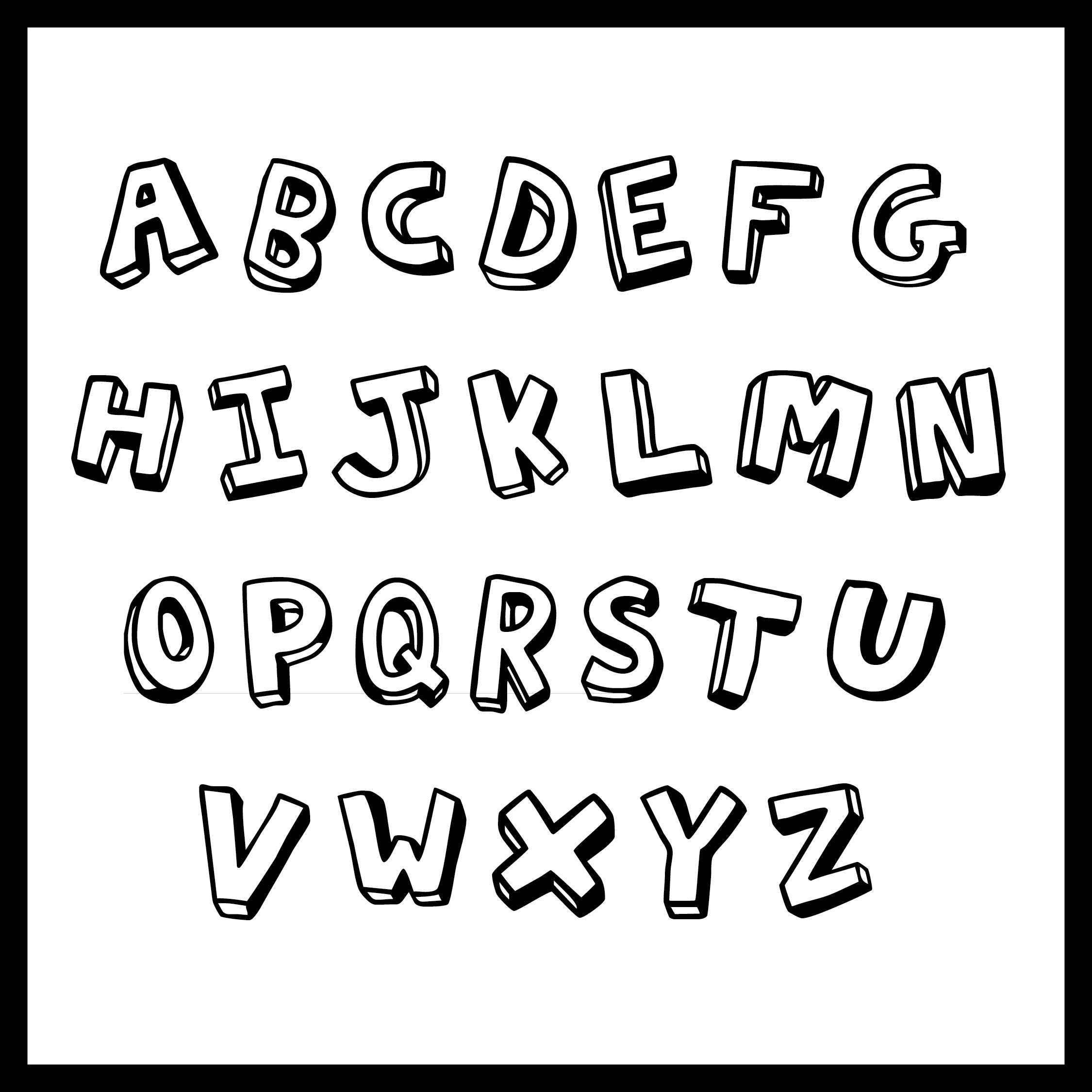 Printable Block Letters Alphabet