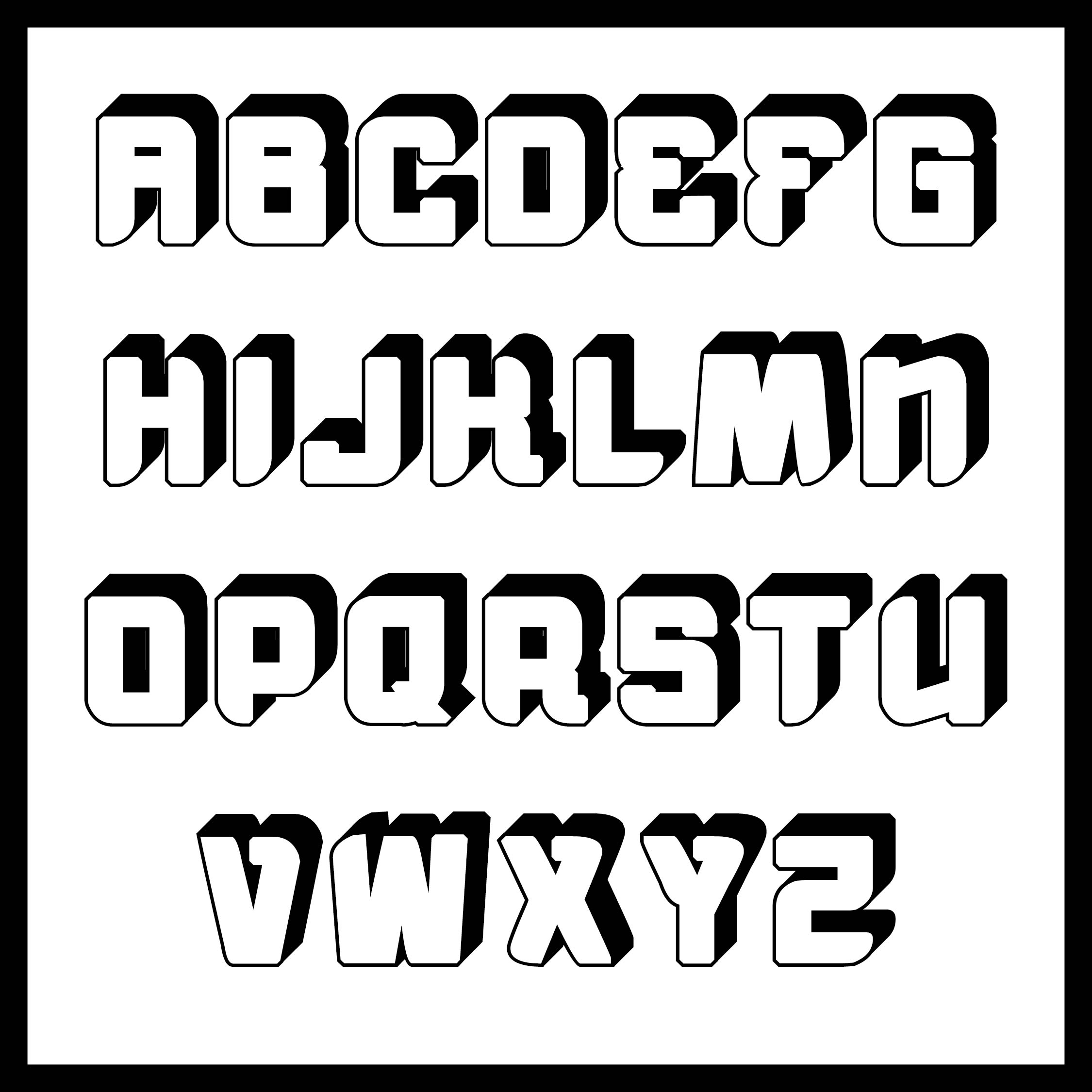 Printable Block Letters Patterns
