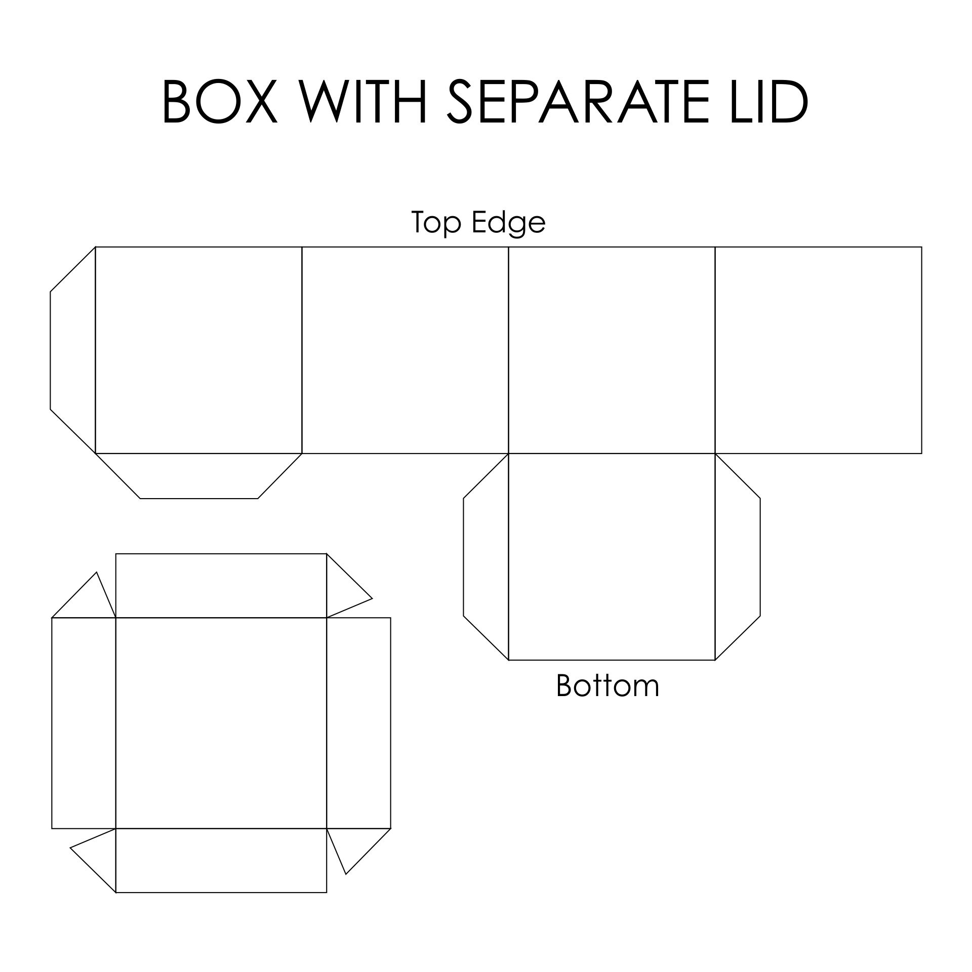 Box With Lid Template Printable Printable Templates