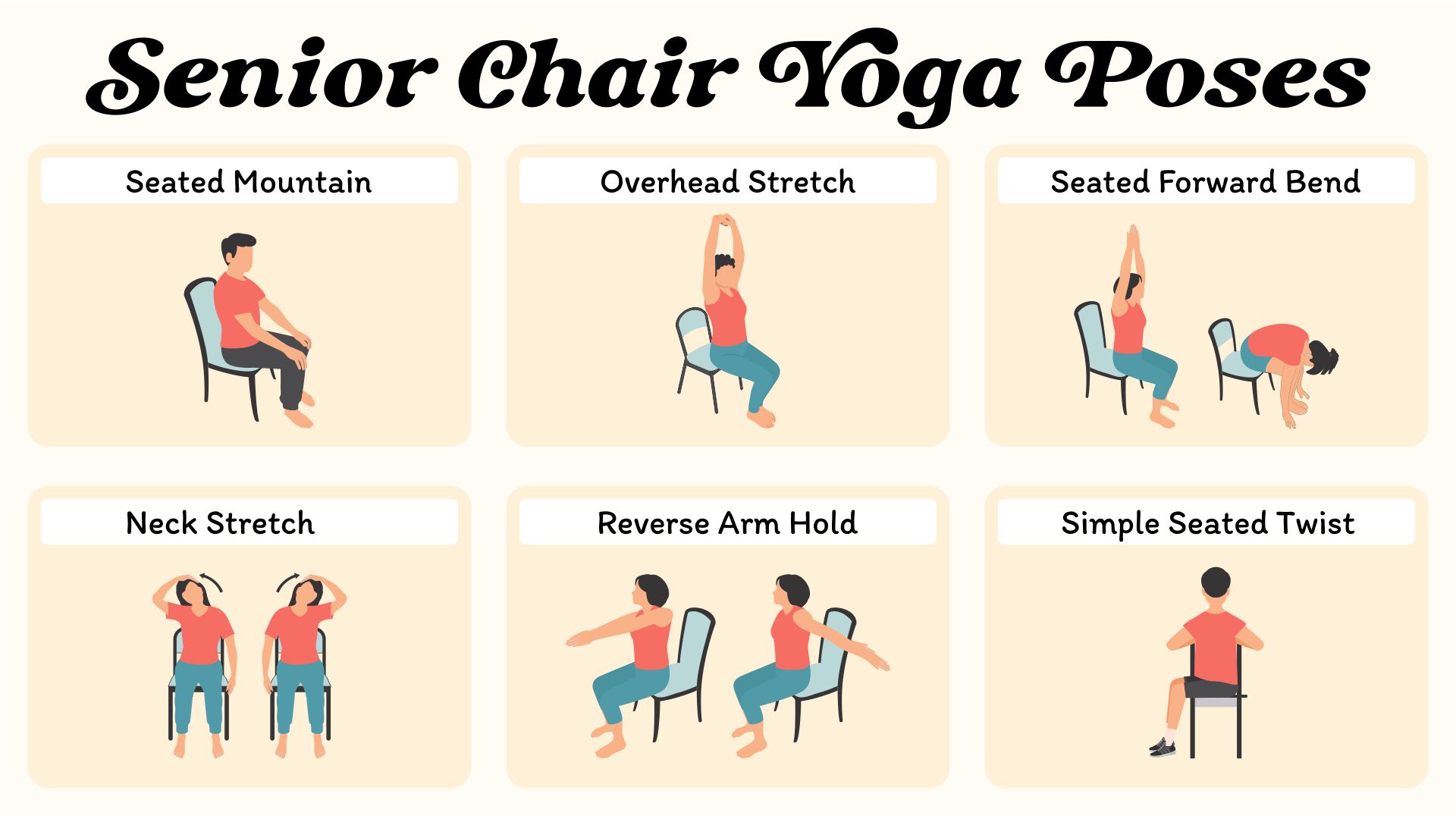 Beginner Printable Chair Yoga Poses