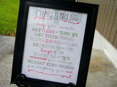 Printable Family Rules Quotes