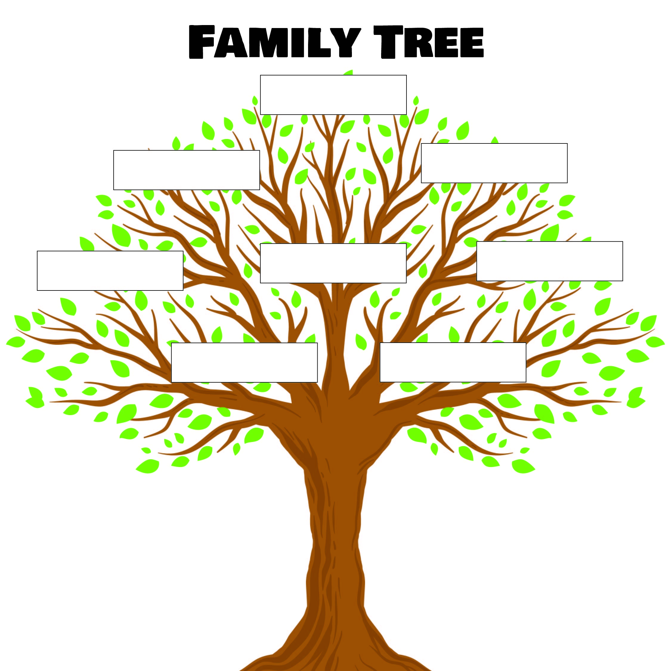 21 Best Free Printable Family Tree Template Kids - printablee.com With Fill In The Blank Family Tree Template