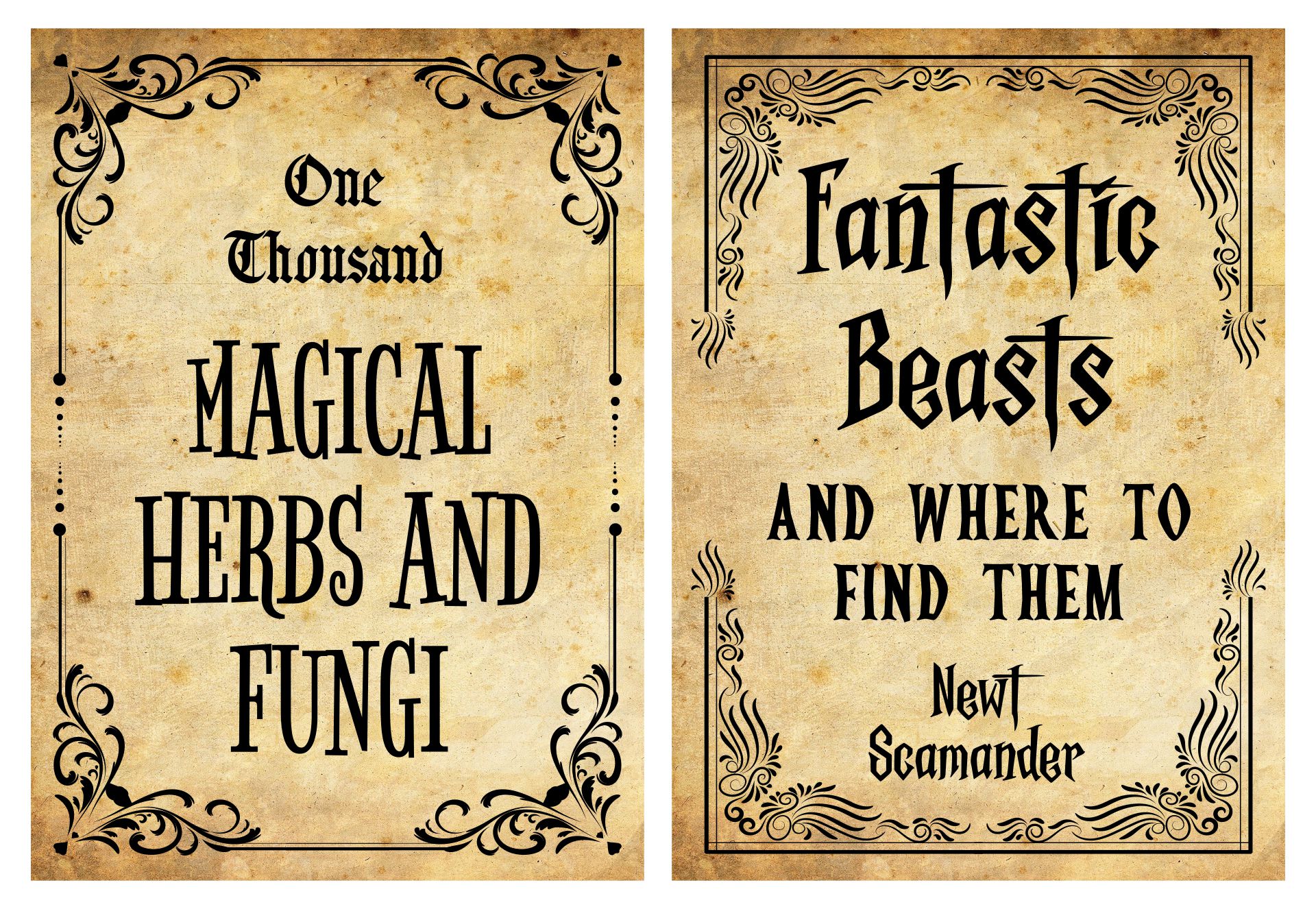 Printable Halloween Spell Book Covers