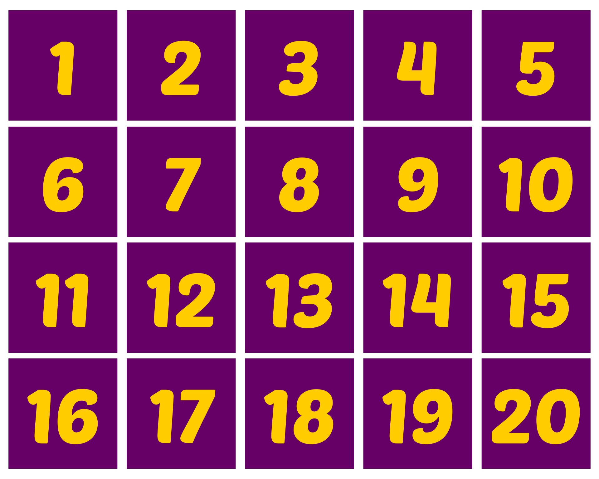 free printable large numbers 1 20 10 best number