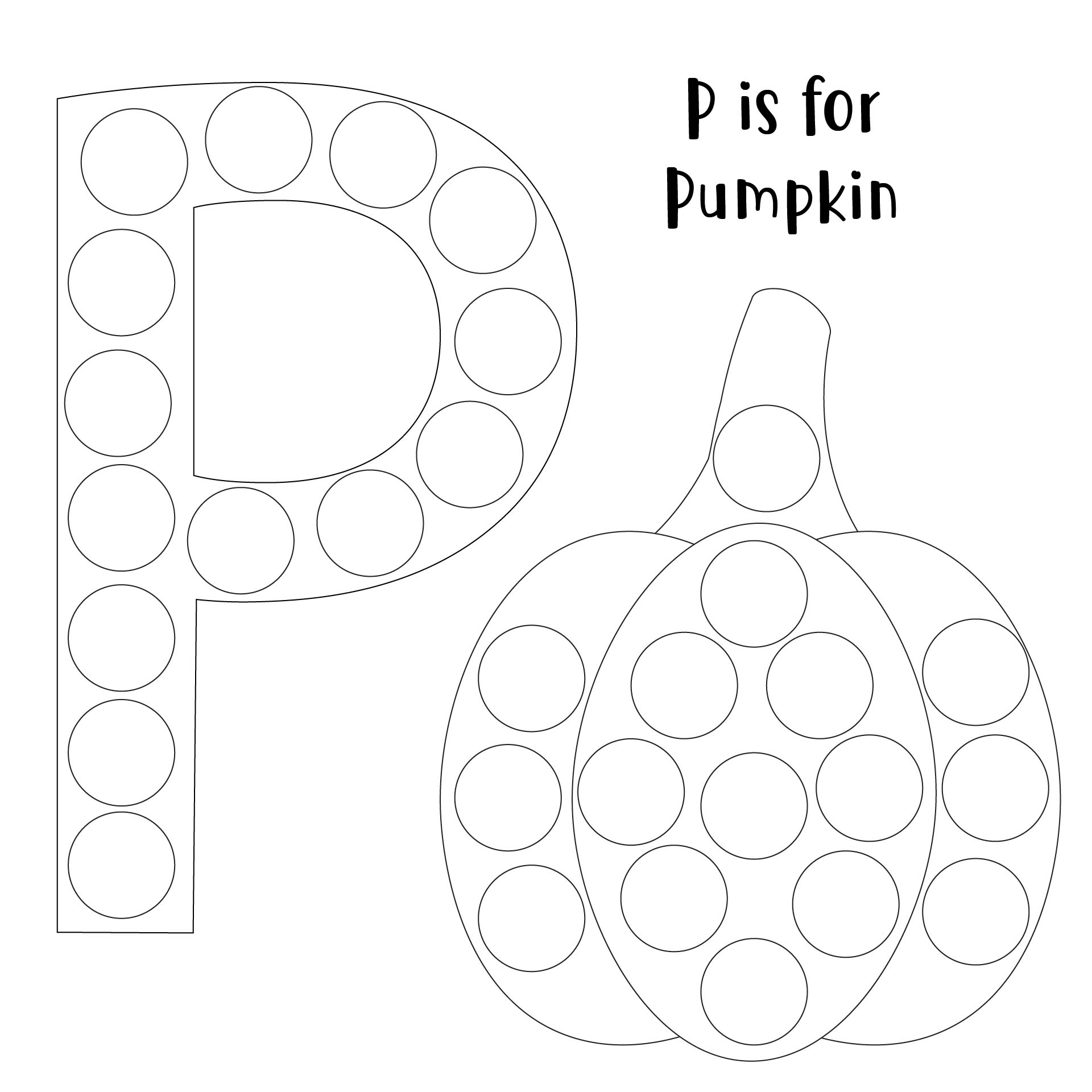 Printable Pumpkin Dot Marker Page