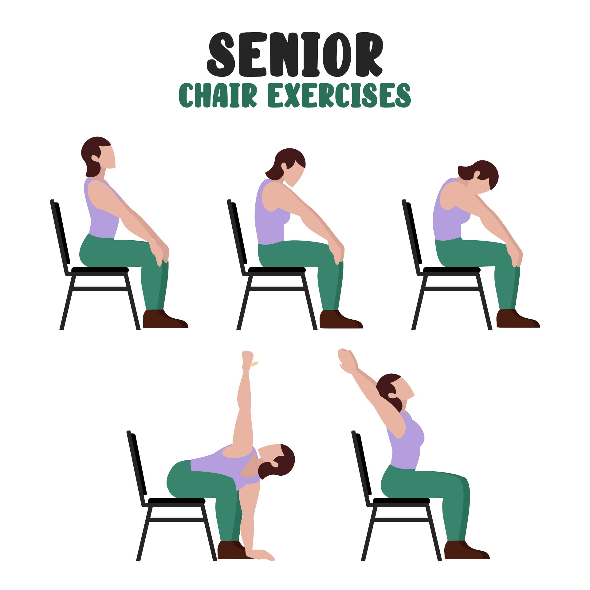 10 Best Printable Chair Yoga Exercises For Seniors