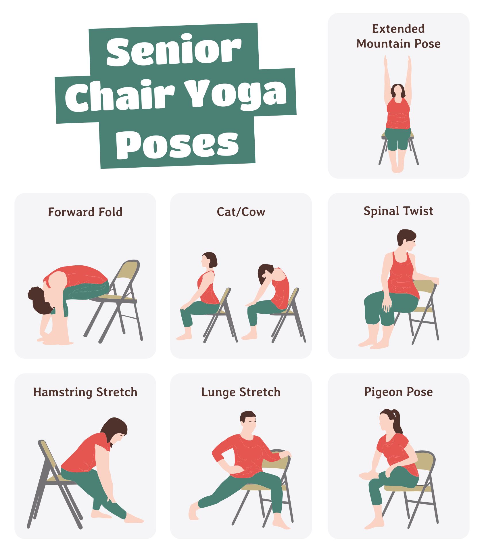 7 Best Images of Printable Chair Yoga Exercises For Seniors - Printable
