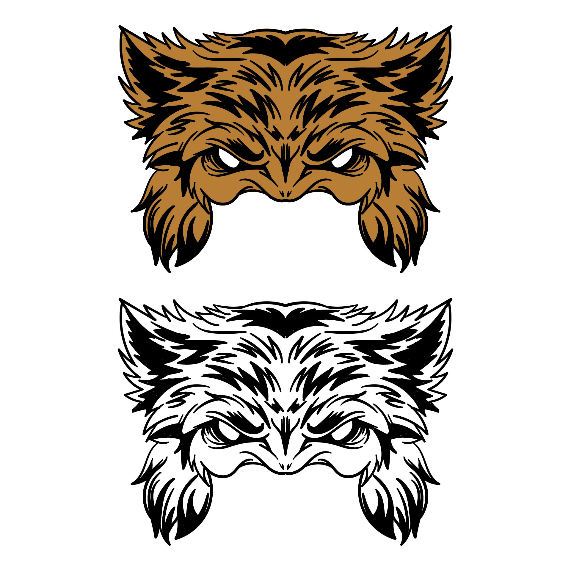 Printable Wolf Mask Pattern