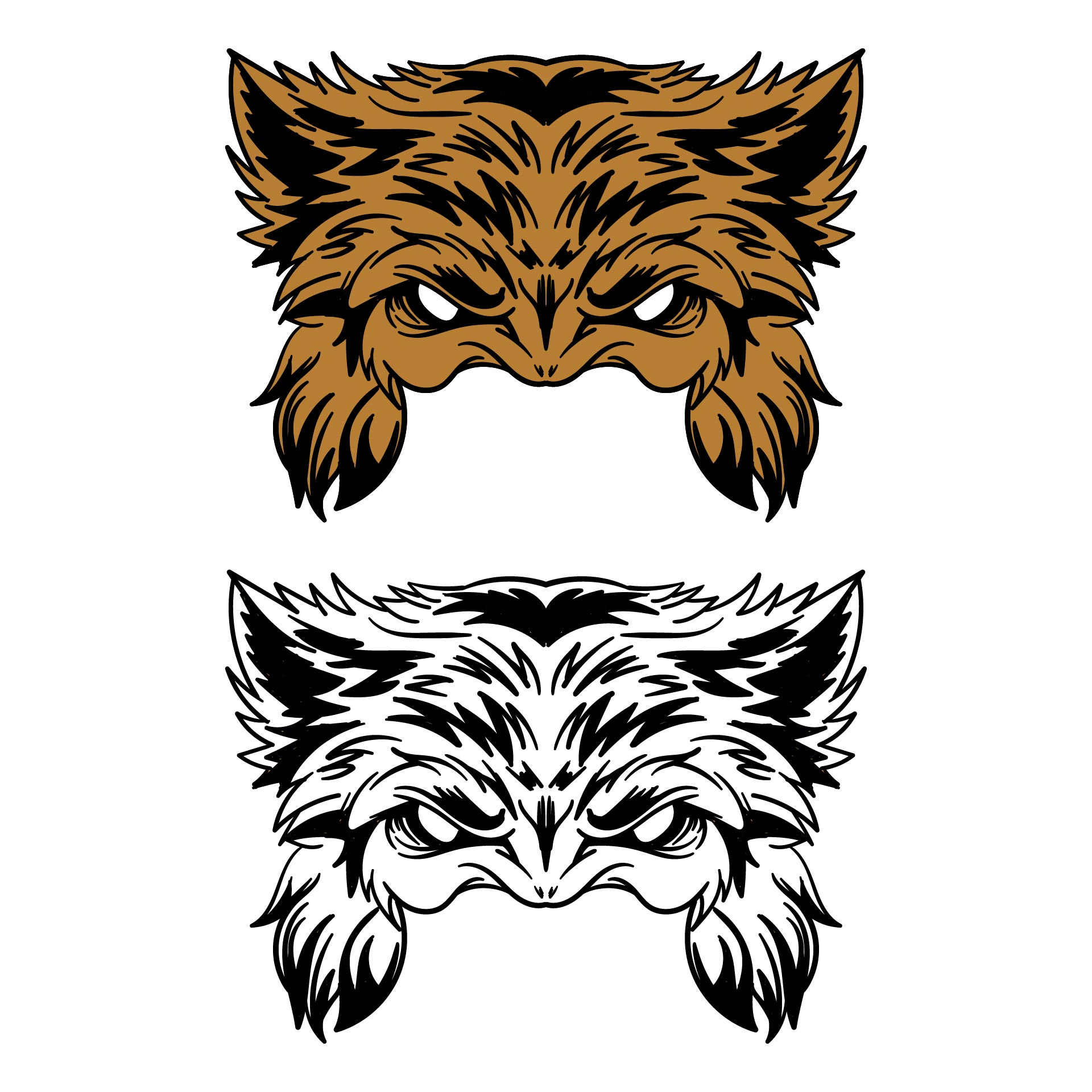 Printable Wolf Mask Pattern