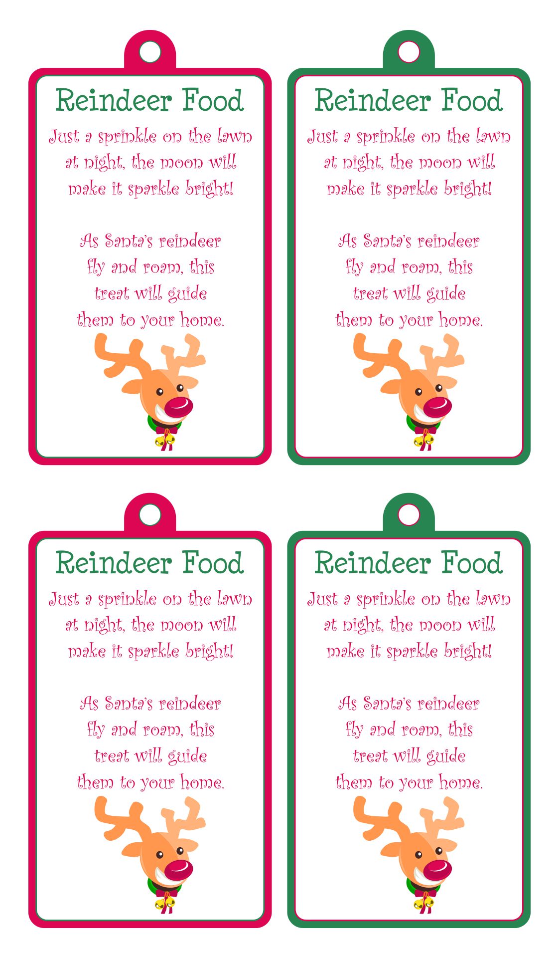 11 Best Reindeer Food Poem Printable Labels