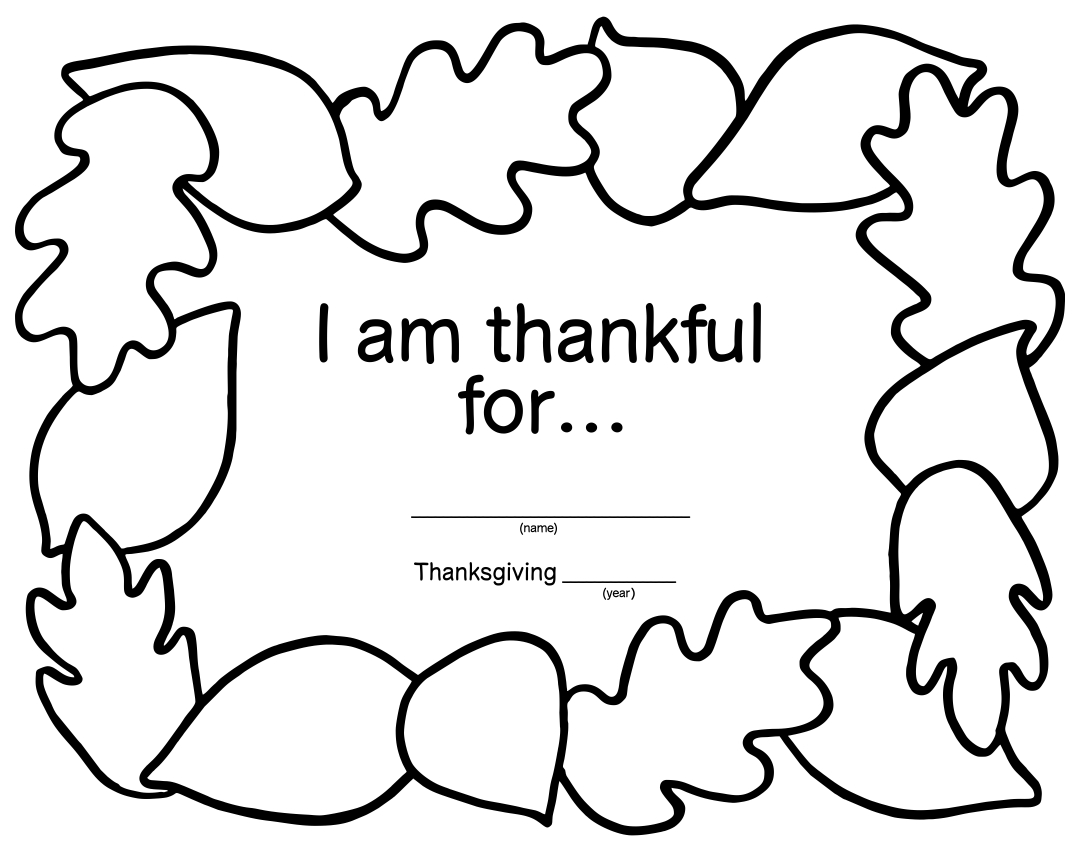 Thanksgiving Printable Placemat