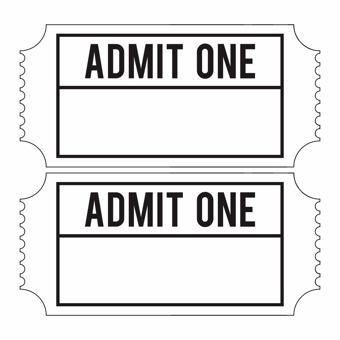 10 best free printable admit one ticket templates