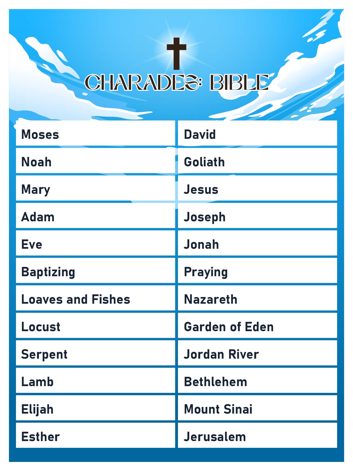 Charades Movie Lists 10 Free PDF Printables Printablee