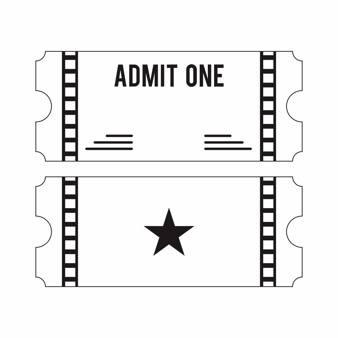 Blank Admit One Ticket Template