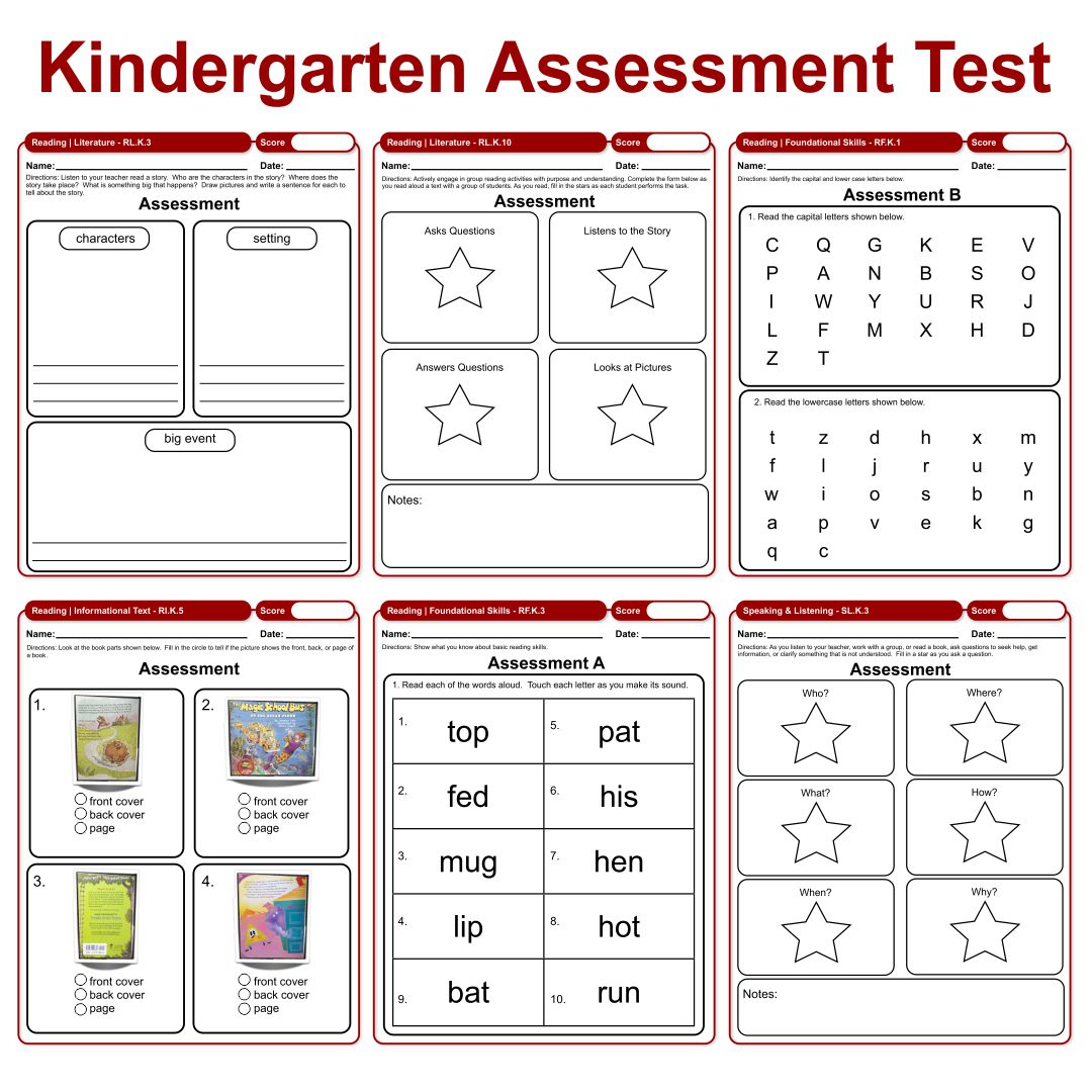 Free Printable Kindergarten Assessment Printable Templates