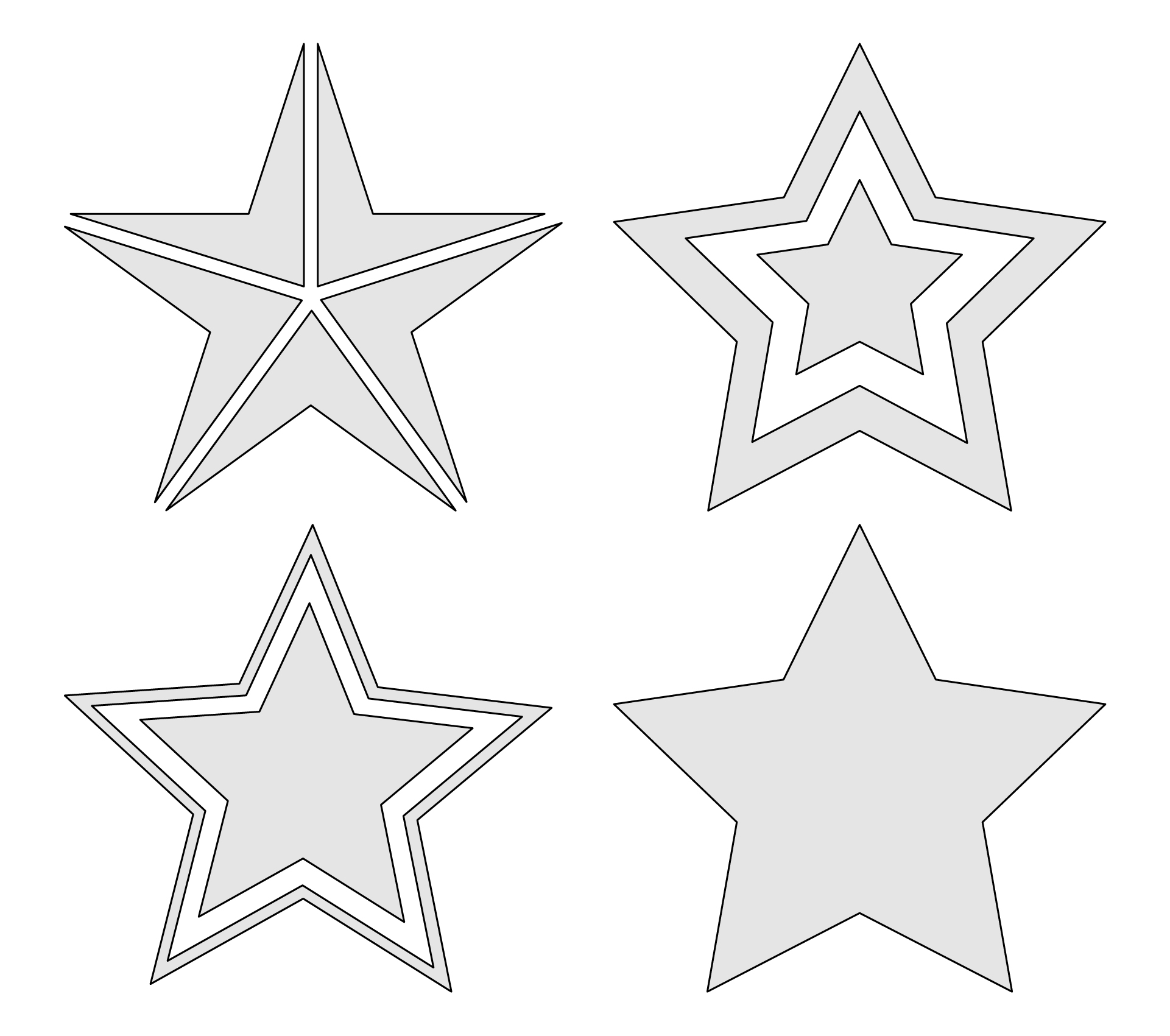 Five-Pointed Star Template