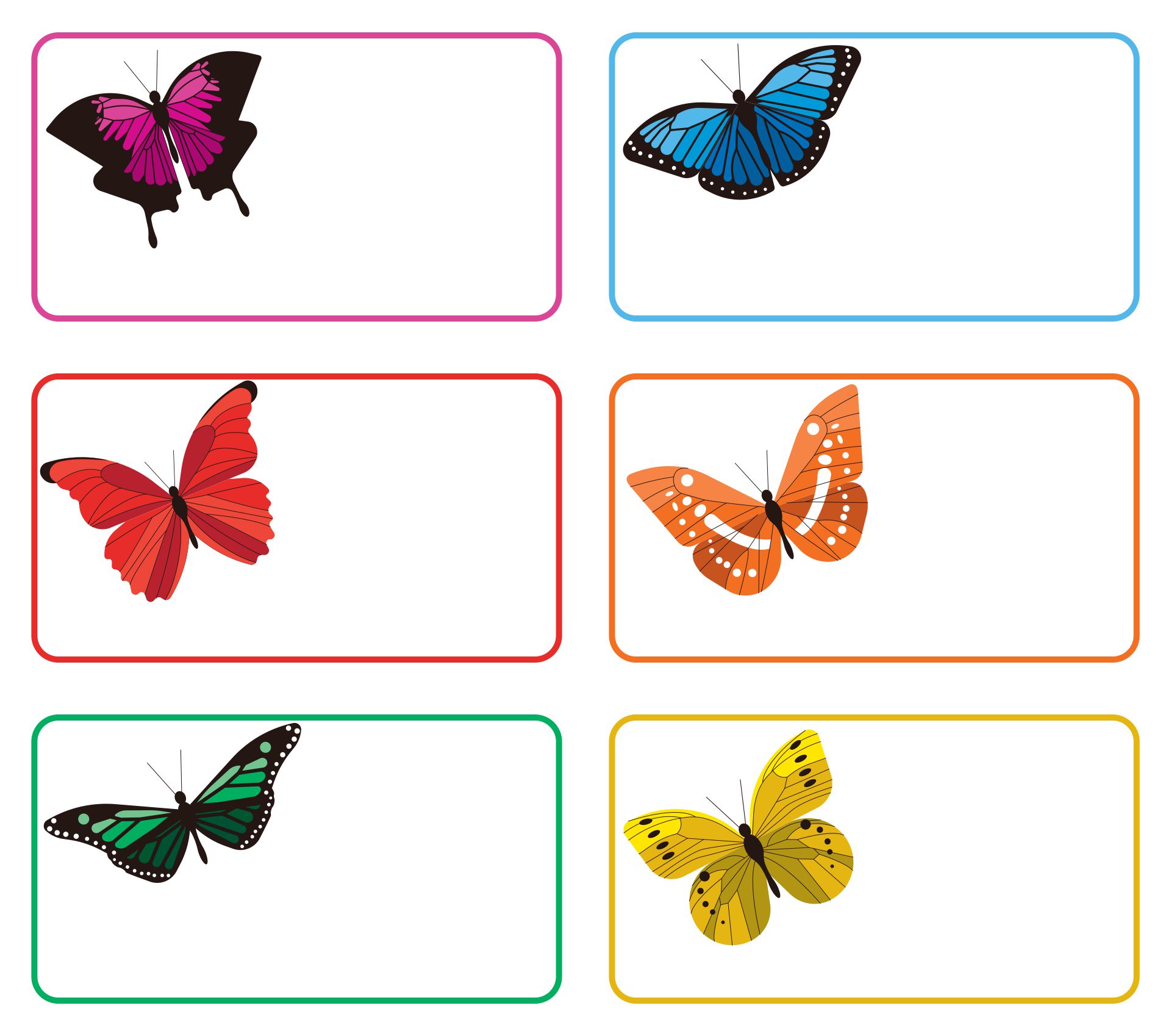 23 Best Free Printable Name Tag Borders - printablee.com For Butterfly Labels Templates