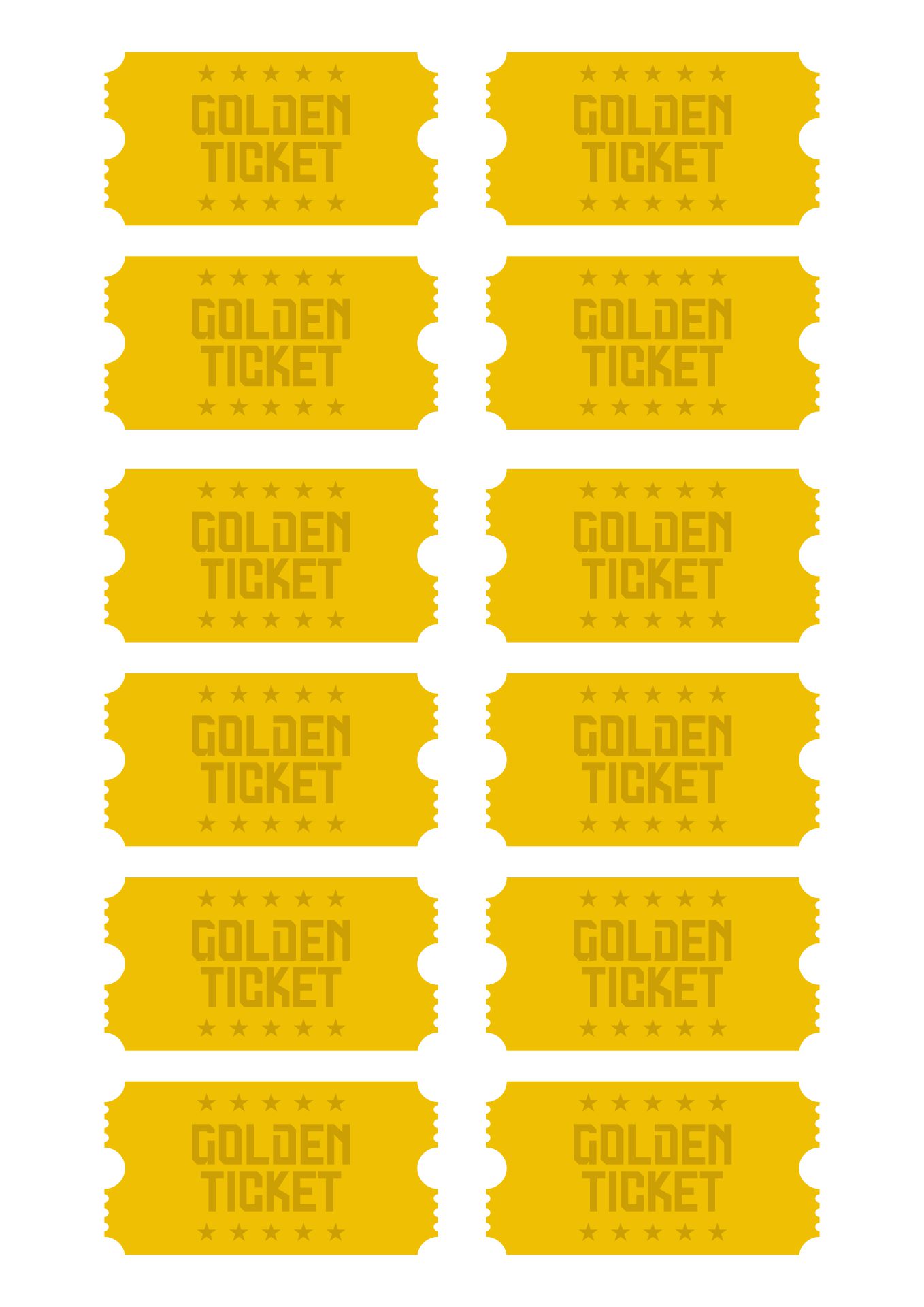 Free Printable Golden Ticket