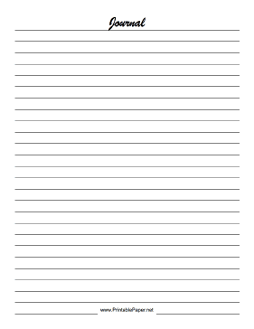 Printable Lined Journal Paper