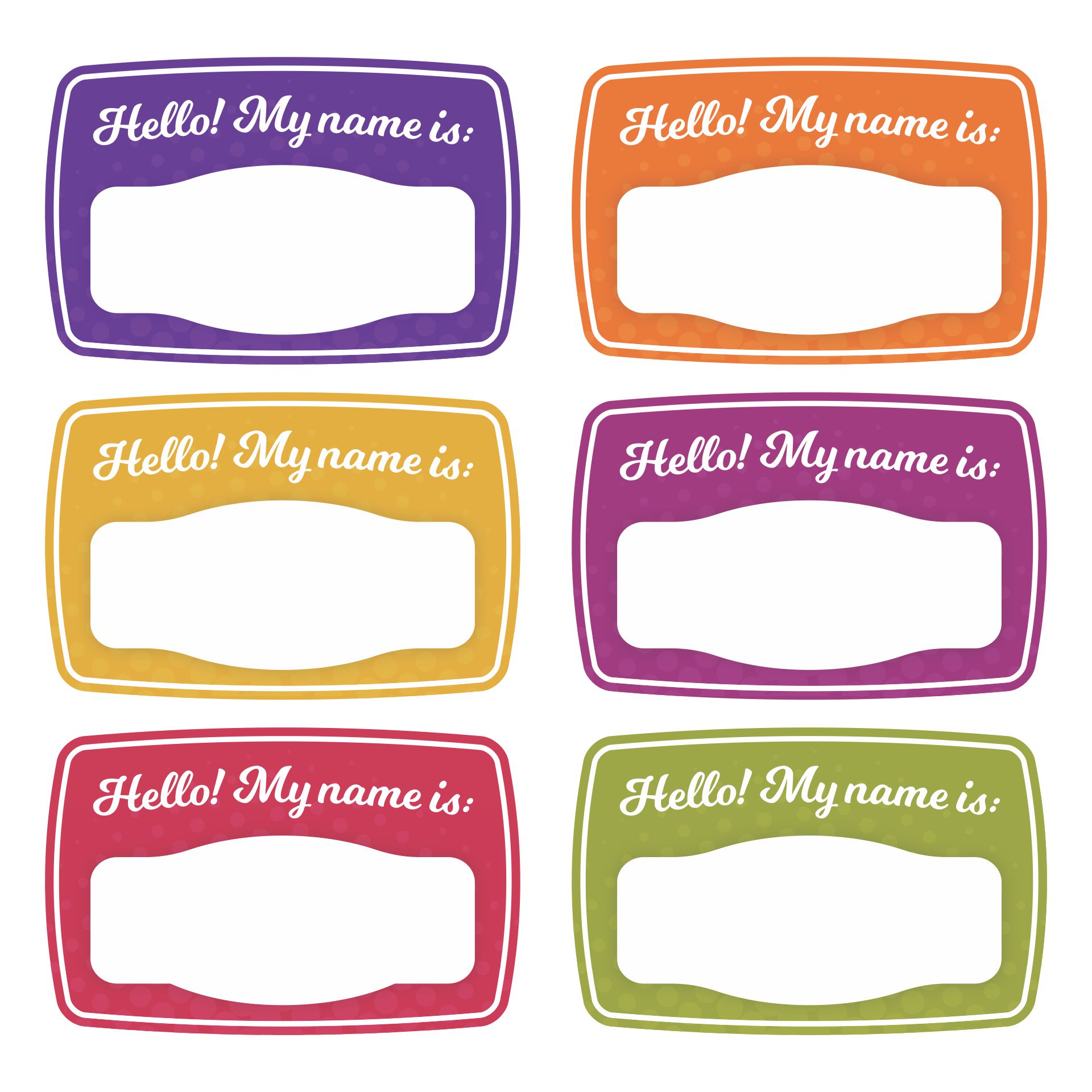 Name Label Template Printable