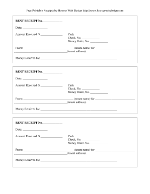 Printable Receipt Forms
