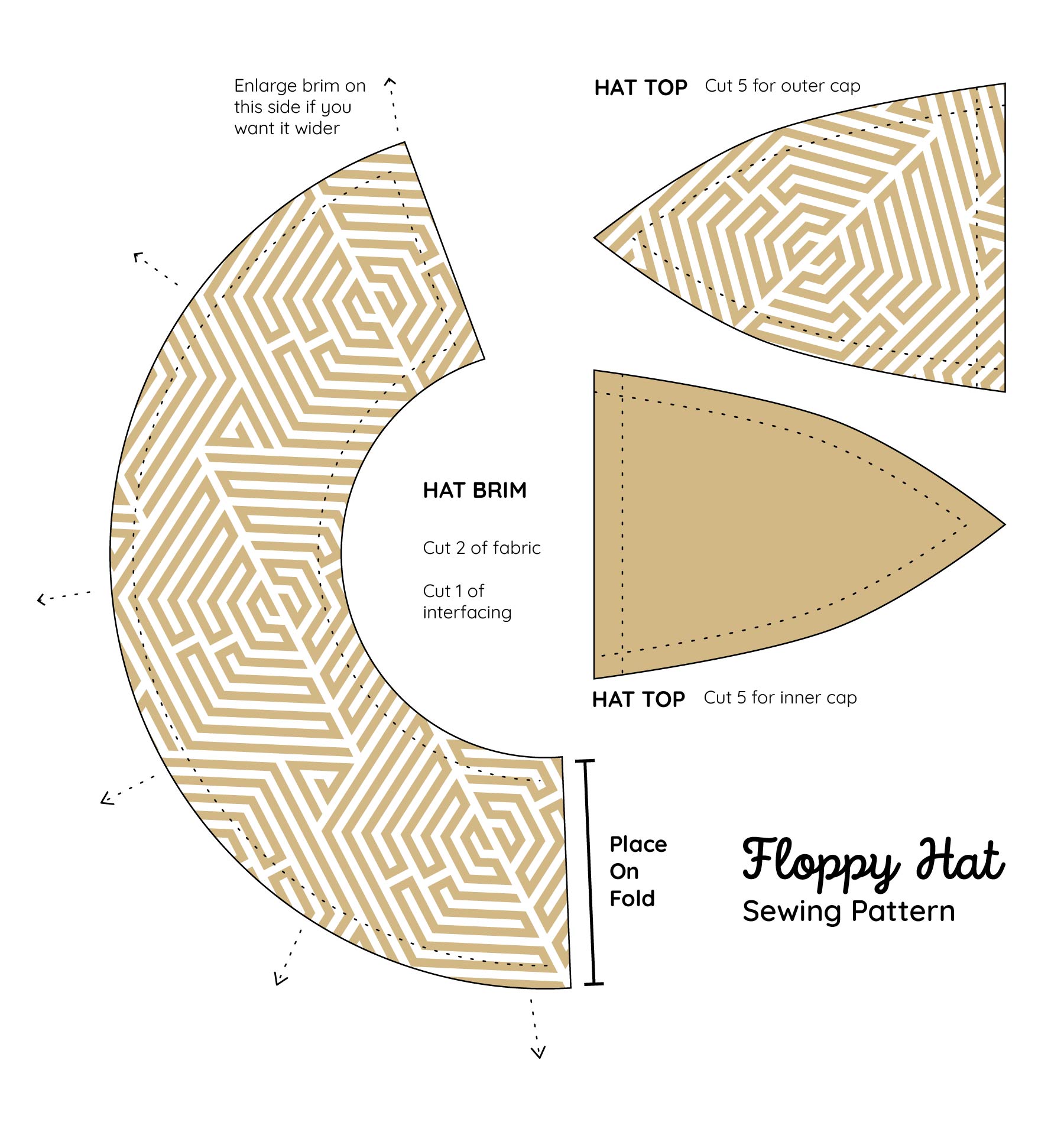 Hat  Printable Sewing Patterns