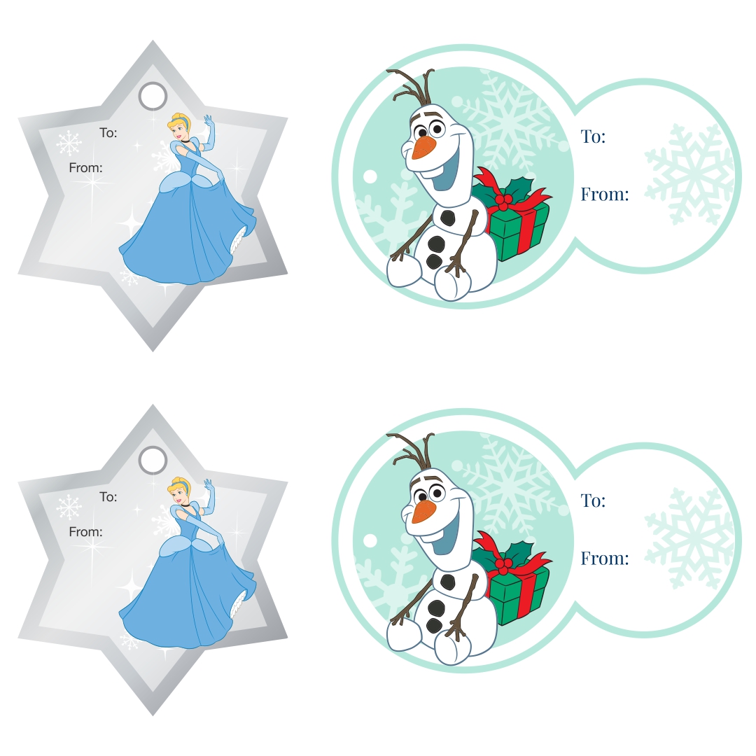 Frozen Christmas Gift Tags Printable
