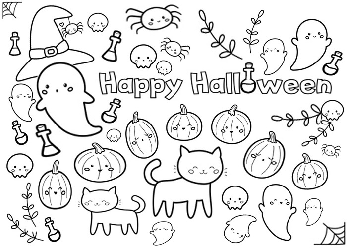 15 Best Free Printable Halloween Coloring PDF for Free at Printablee