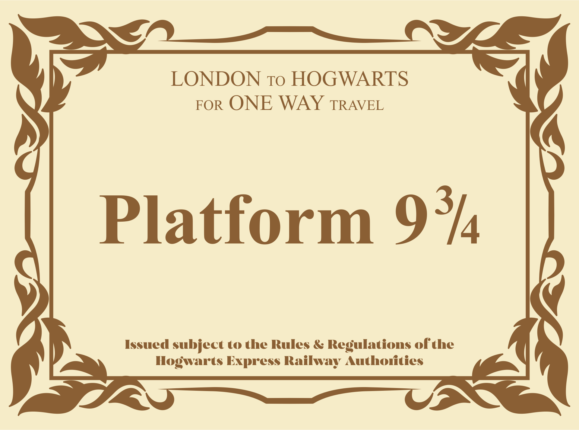 10 Best Printable Train Ticket Harry Potter