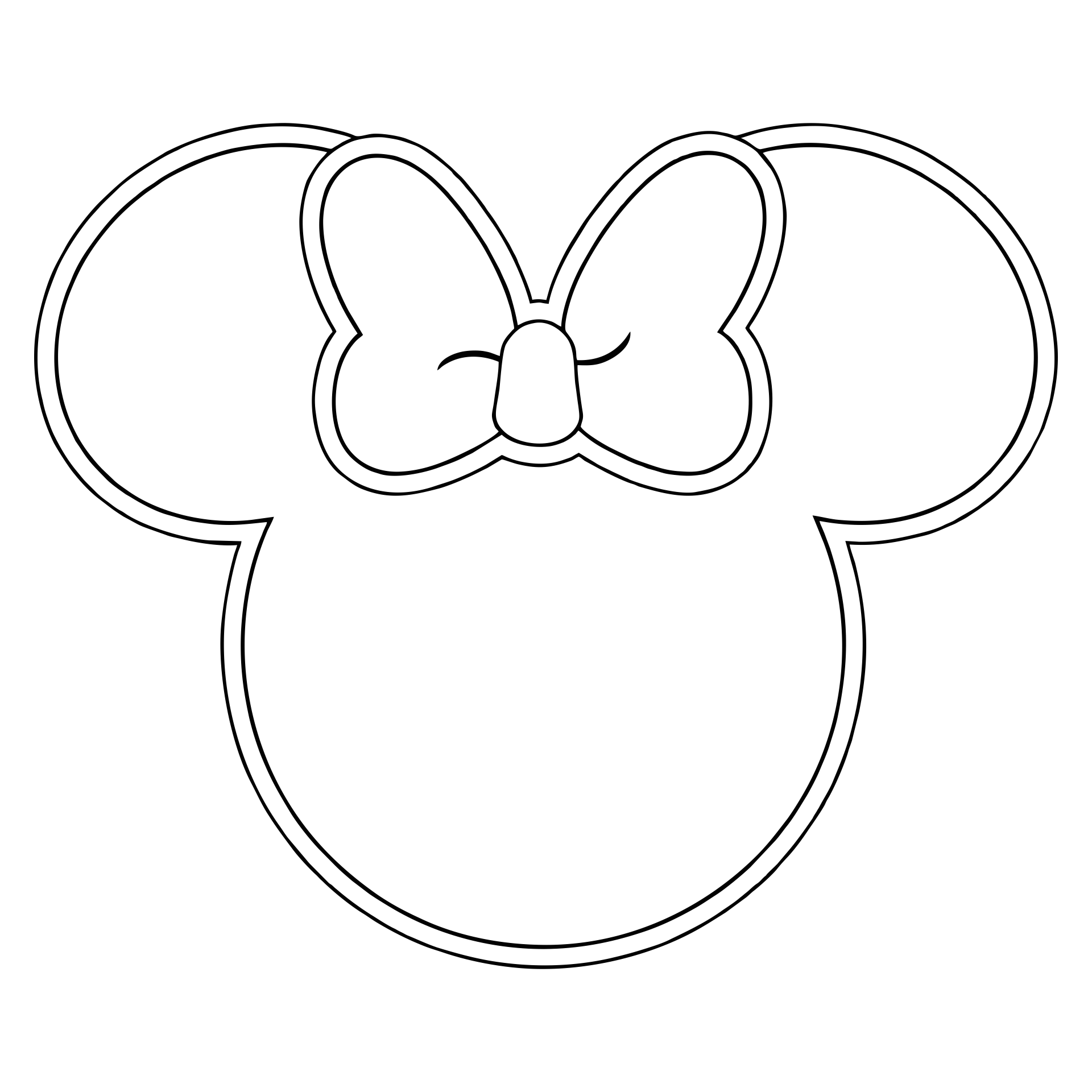 Printable Minnie Mouse Outline