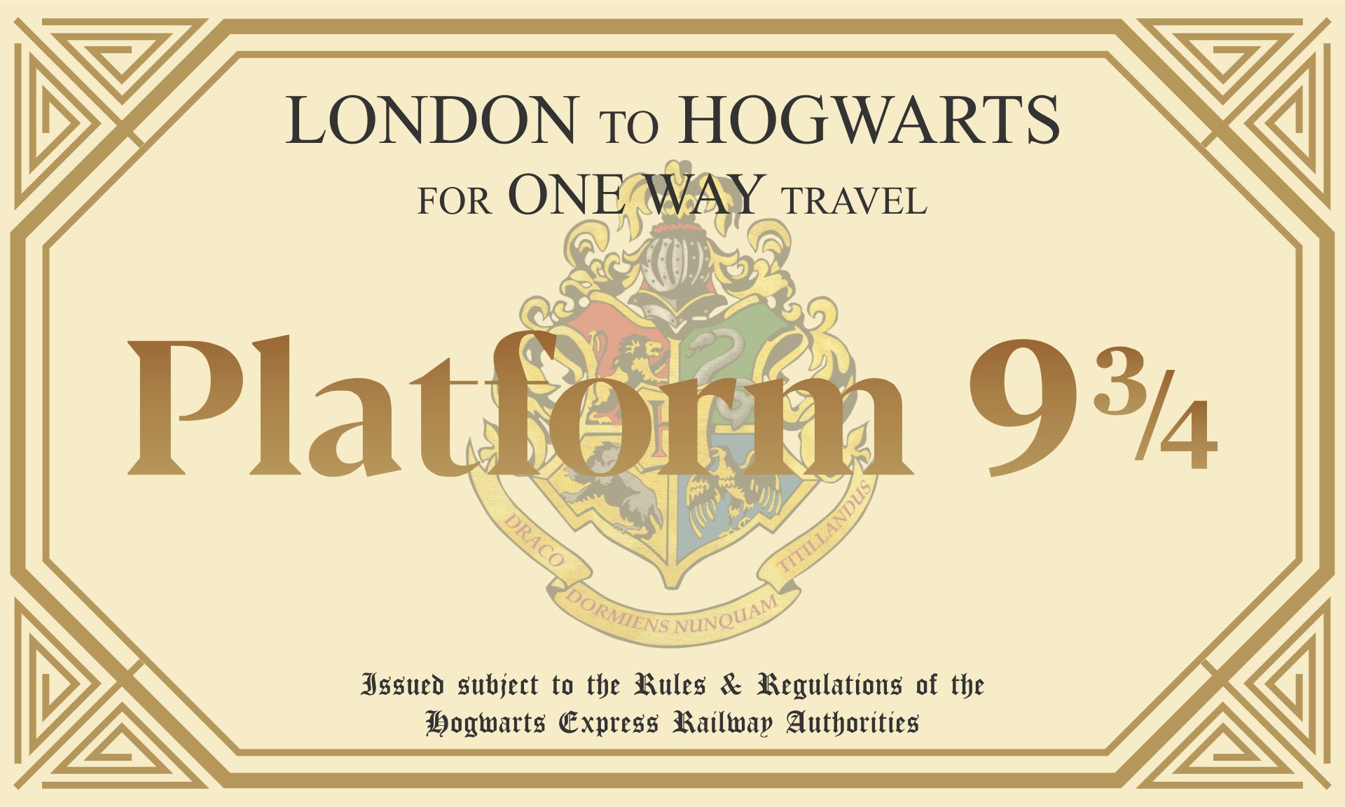 Platform 9 3 4 Ticket Free Printable Printable Templates Free Platform 9 3 4 Ticket Free Printable Printable Templates Free