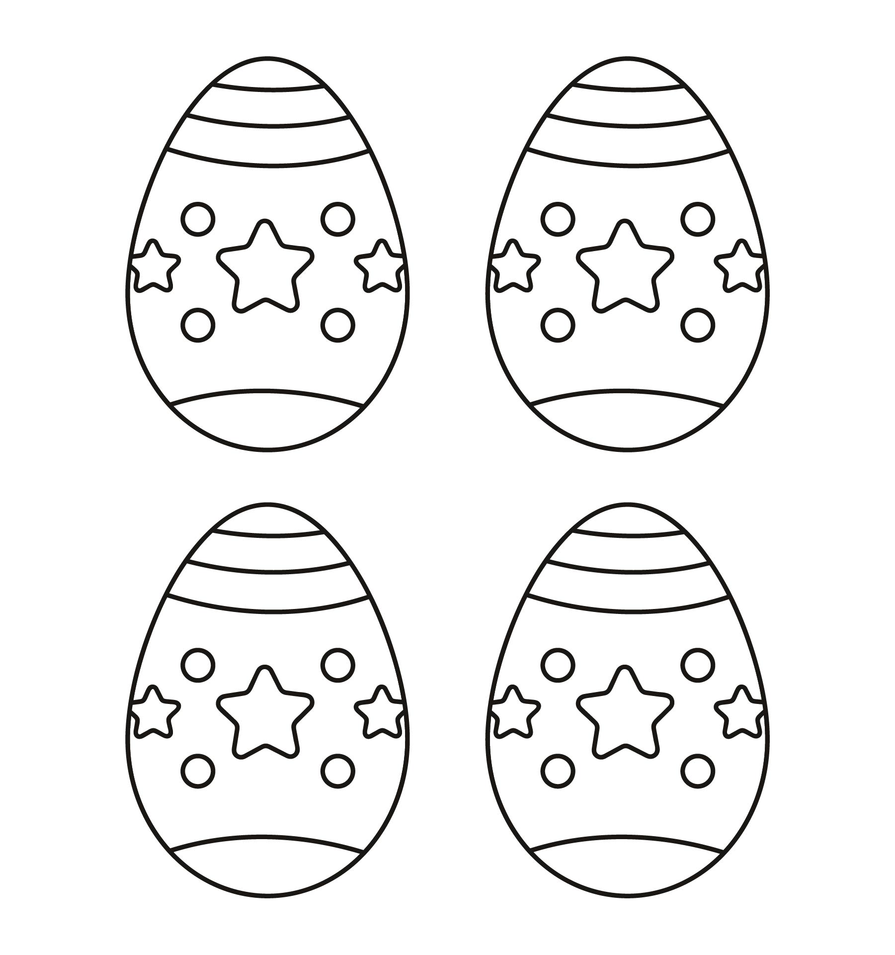 Printable Easter Egg Pattern Template