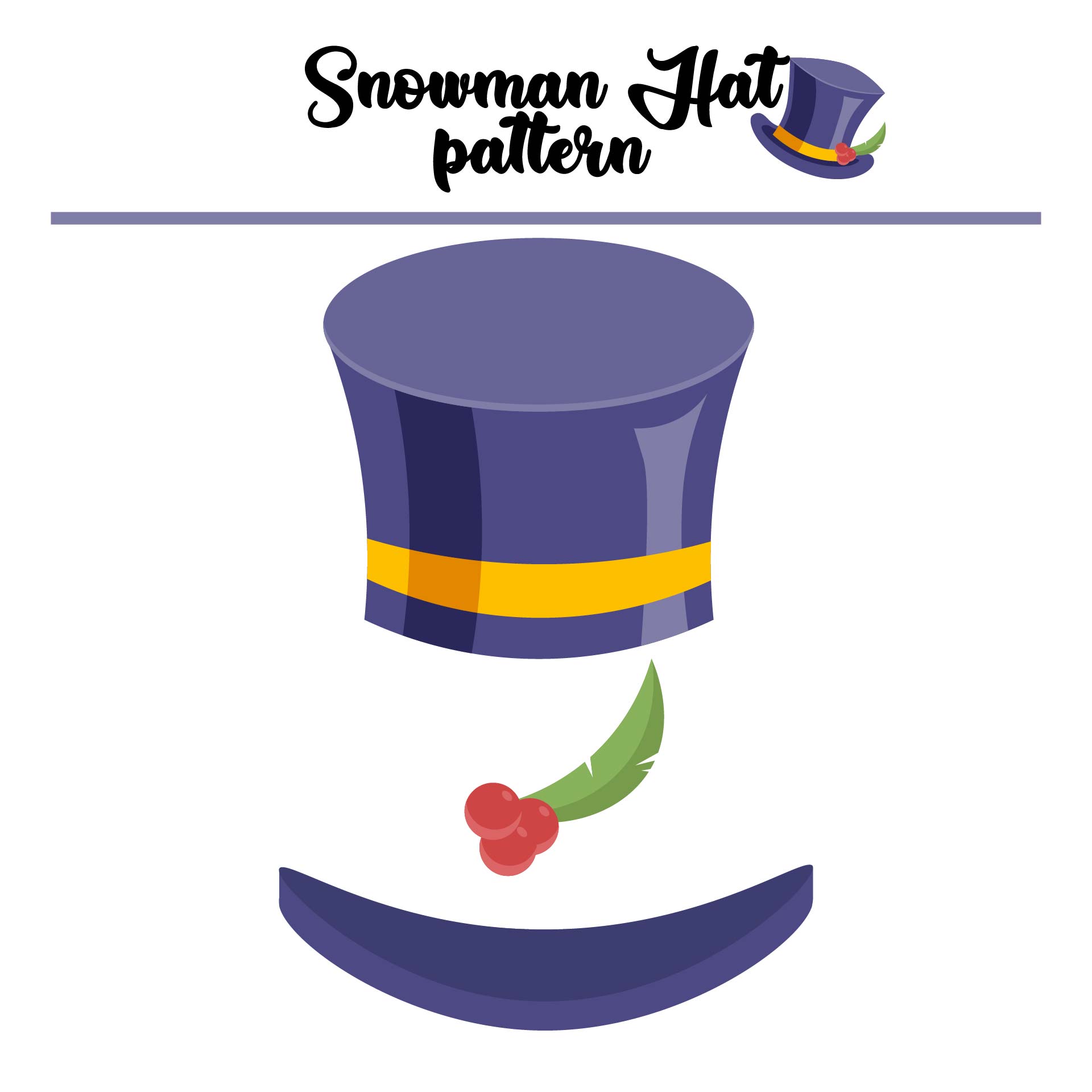 Printable Snowman Hat Pattern