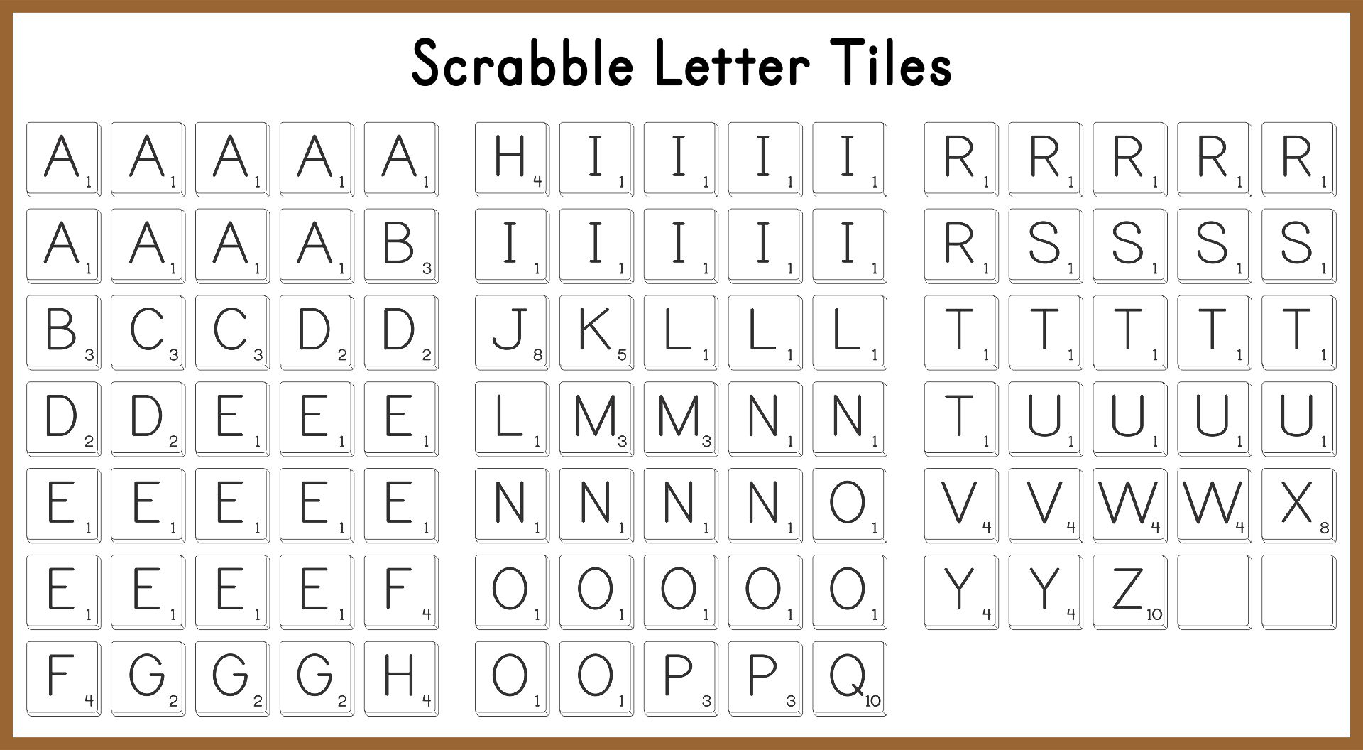 Download 8 Best Printable Scrabble Tiles Board - printablee.com