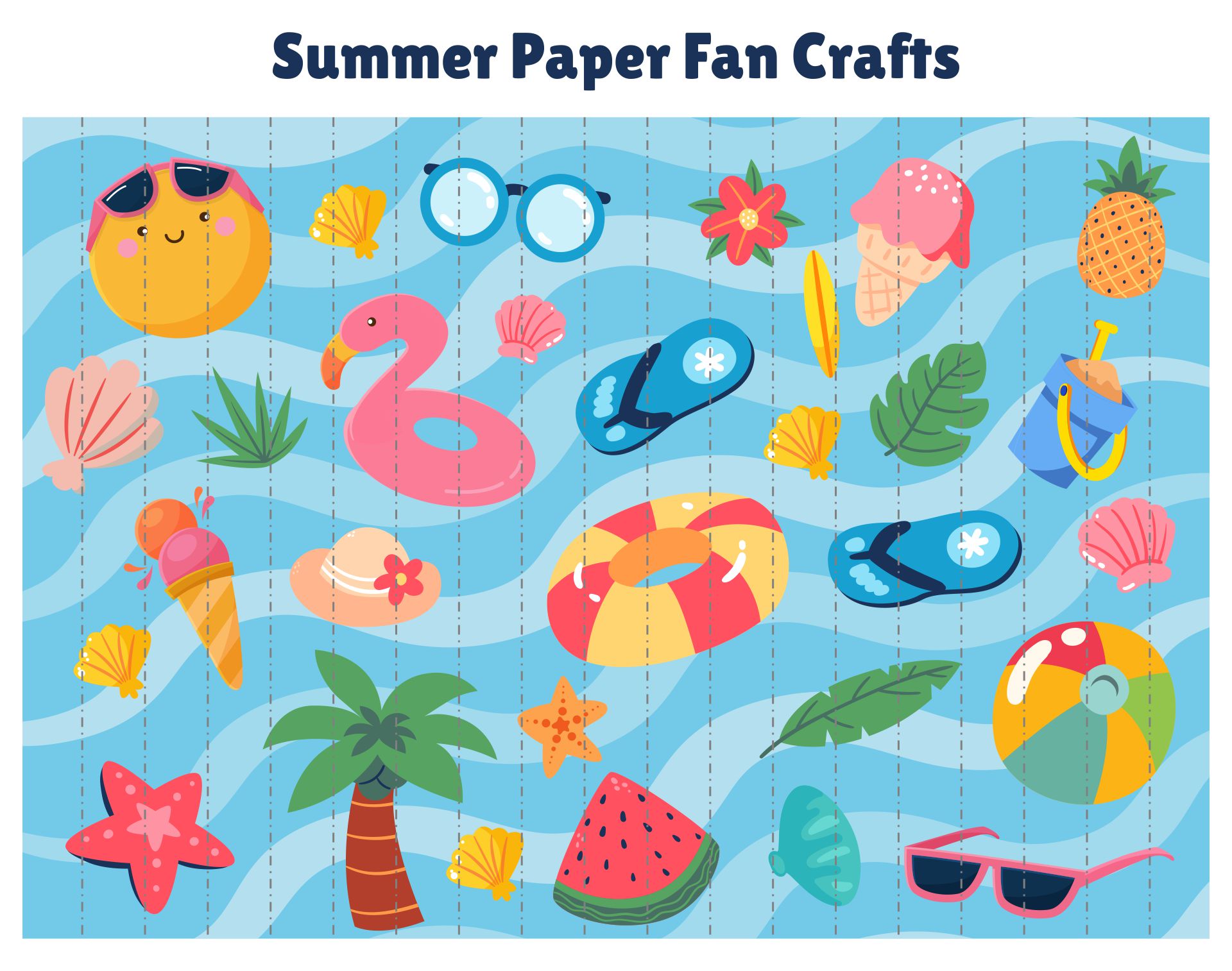 Summer Paper Fan Crafts