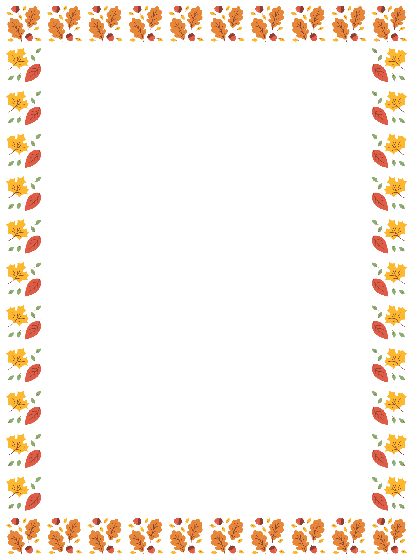 Printable Thanksgiving Borders