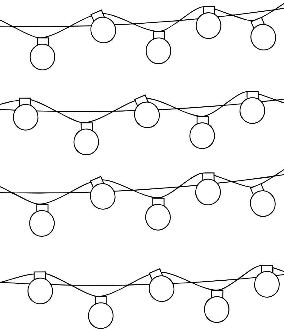 Coloring Pages Printable Christmas Lights