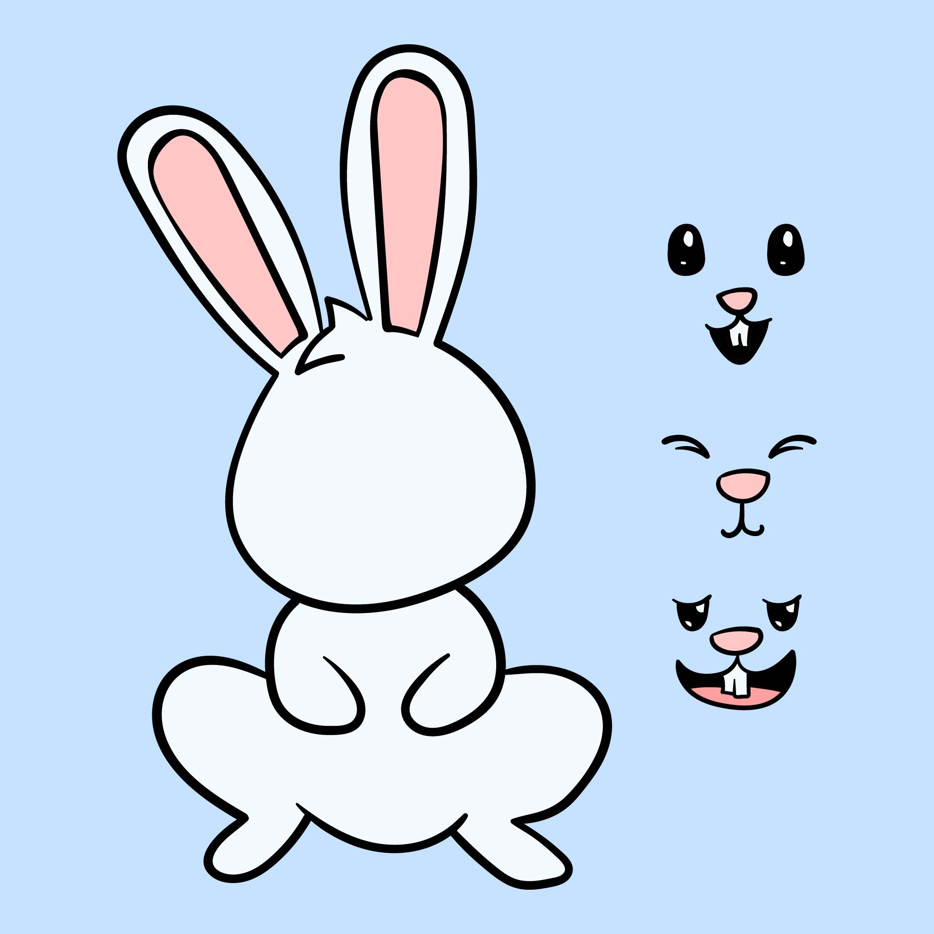 Easter Bunny Cut Out Template