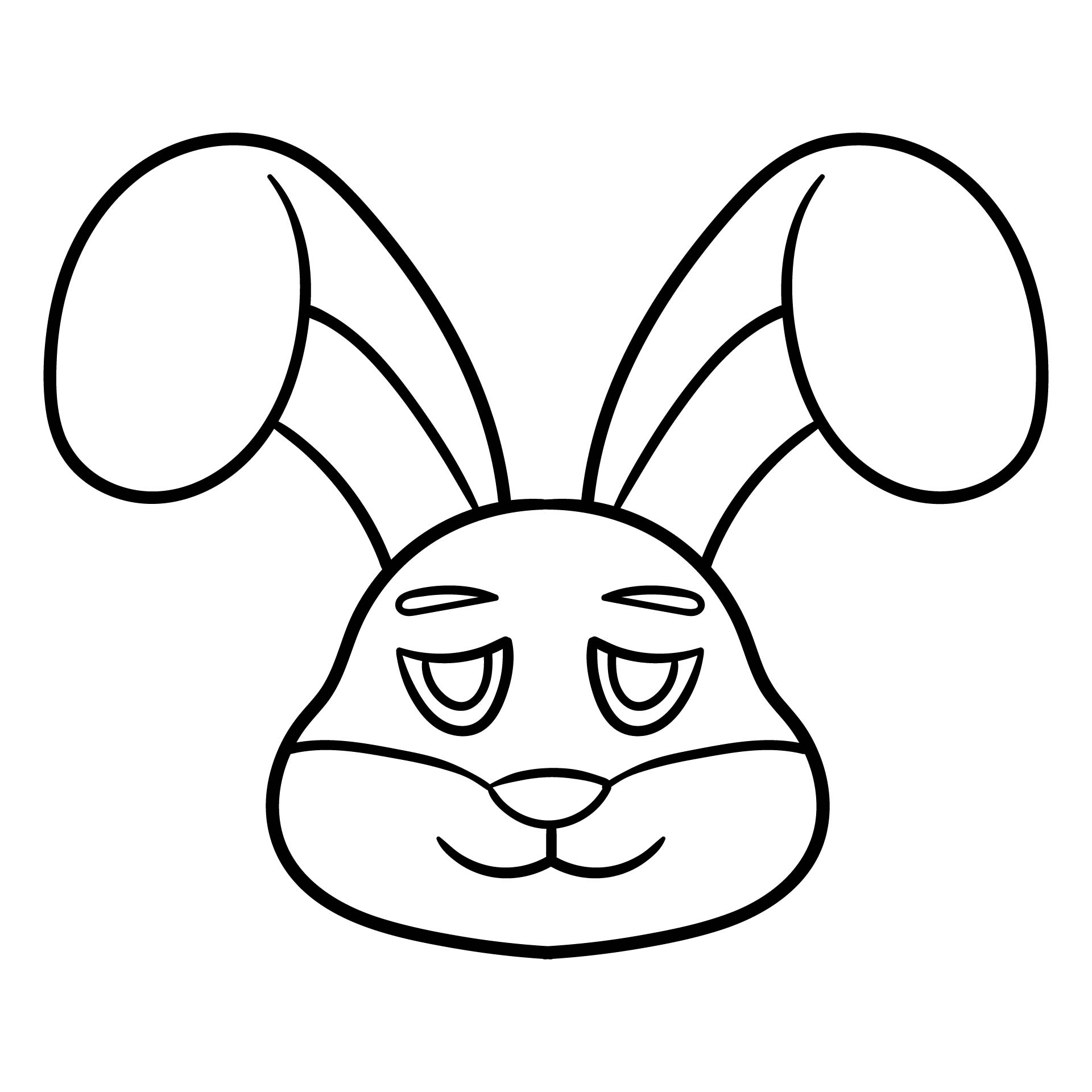 Easter Bunny Head Template