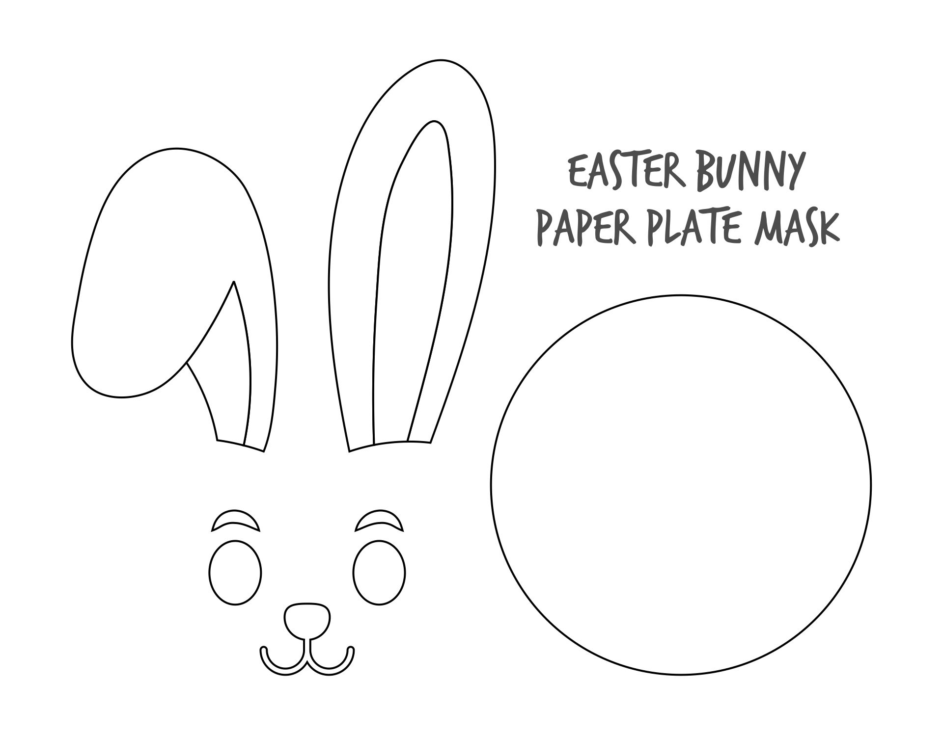 Easter Bunny Paper Plate Mask