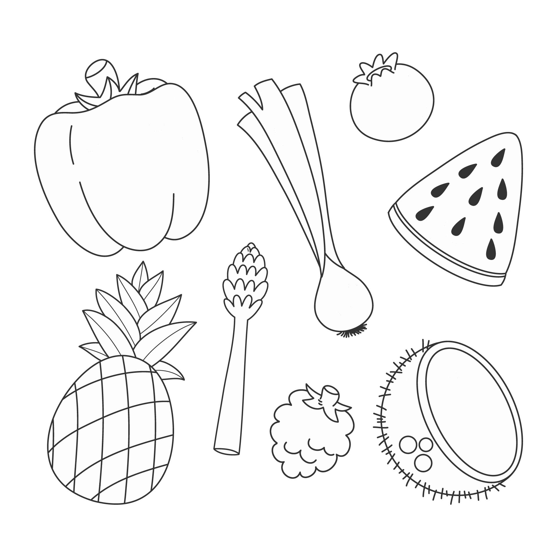 Printable Fruits And Vegetables