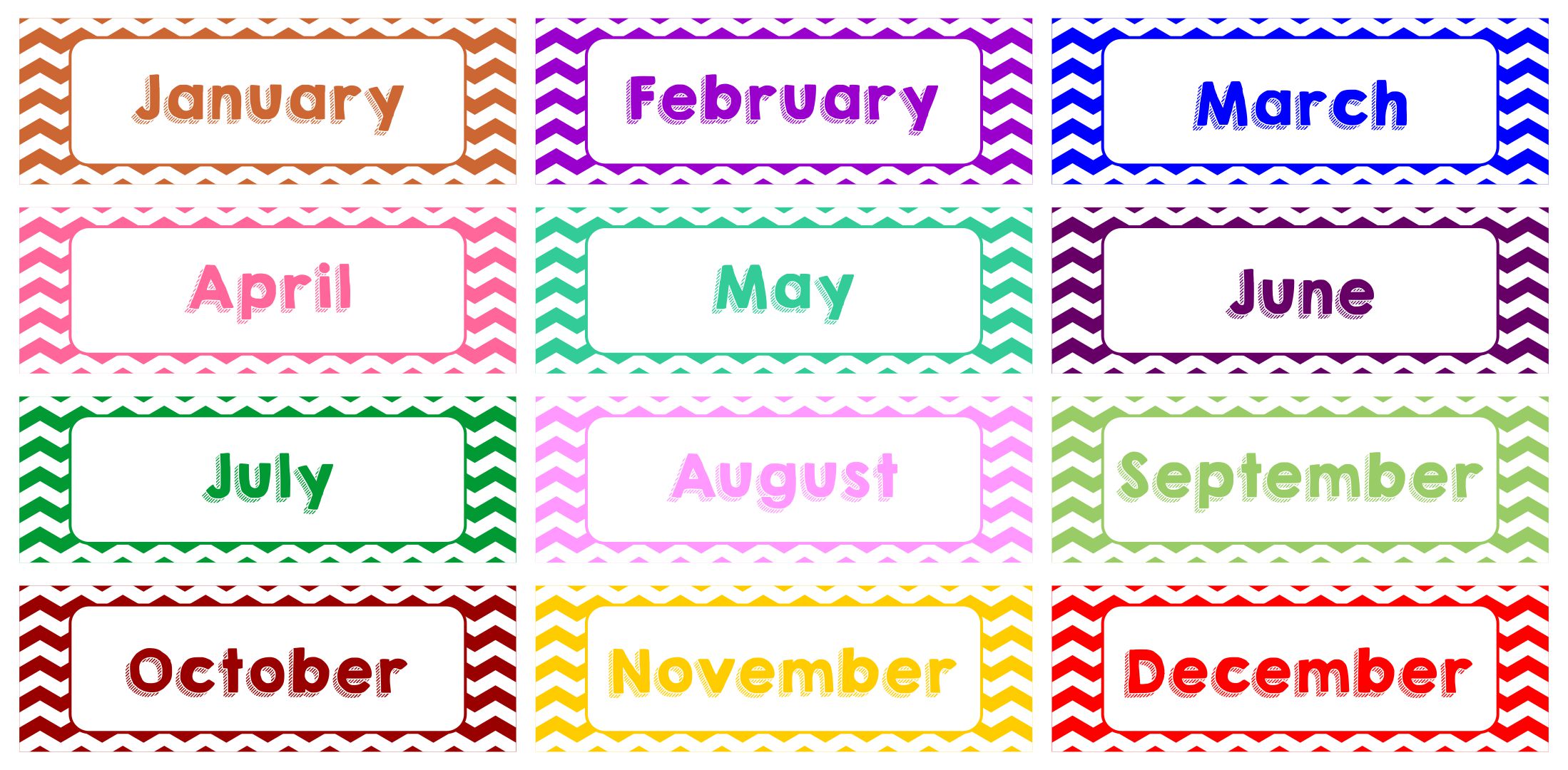 10 Best Printable Calendar Month Labels - printablee.com