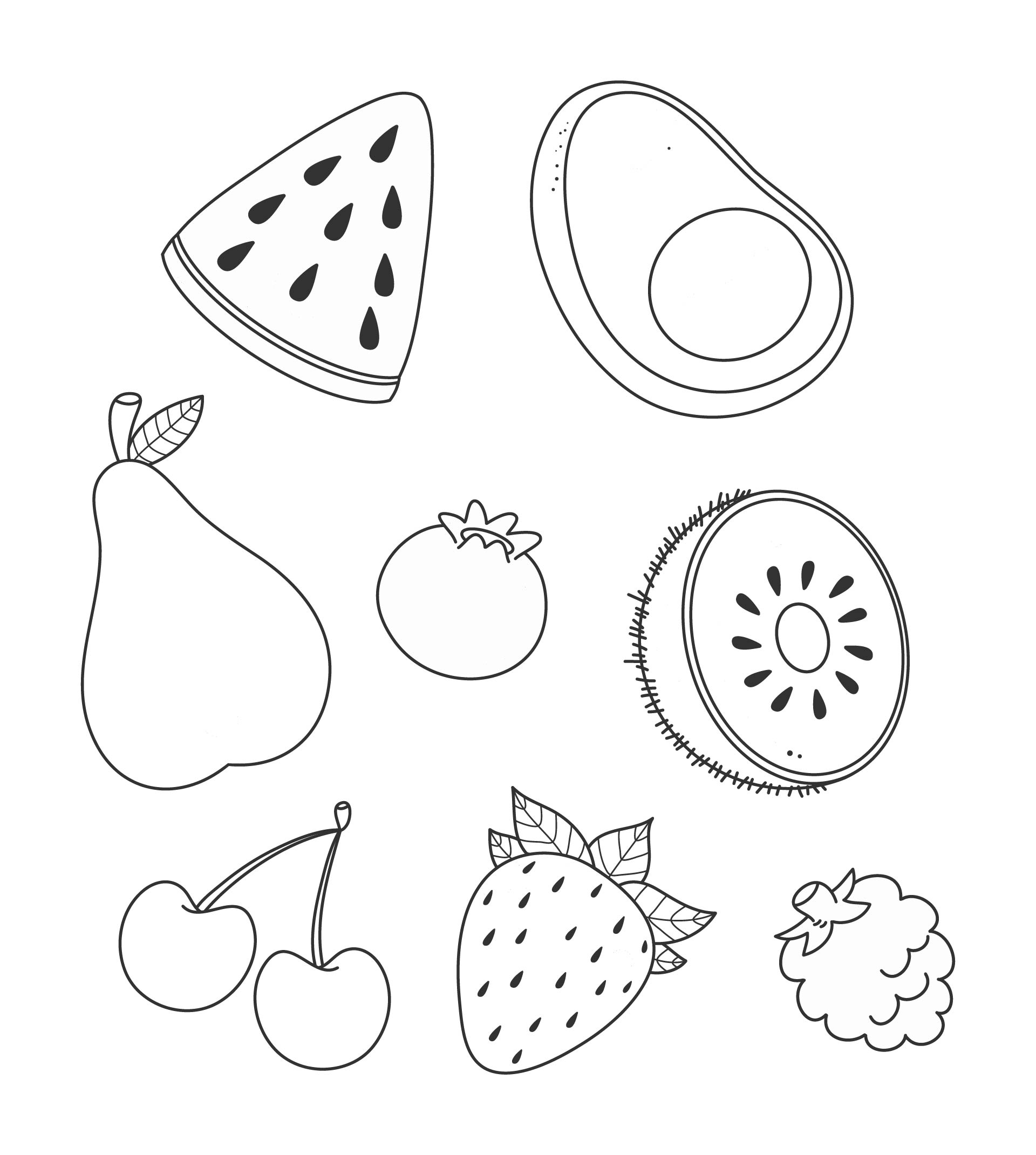 Fruit Coloring Pages for Kids