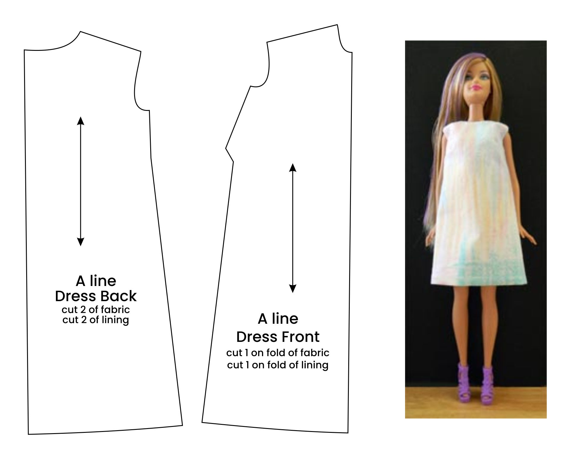 Easy Barbie Dress Patterns Free Printable Pdf #barbie #clothes