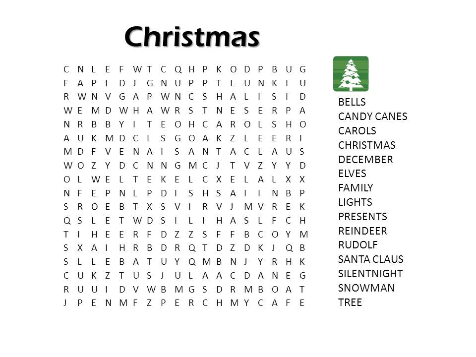  Printable Christmas Word Search Puzzles