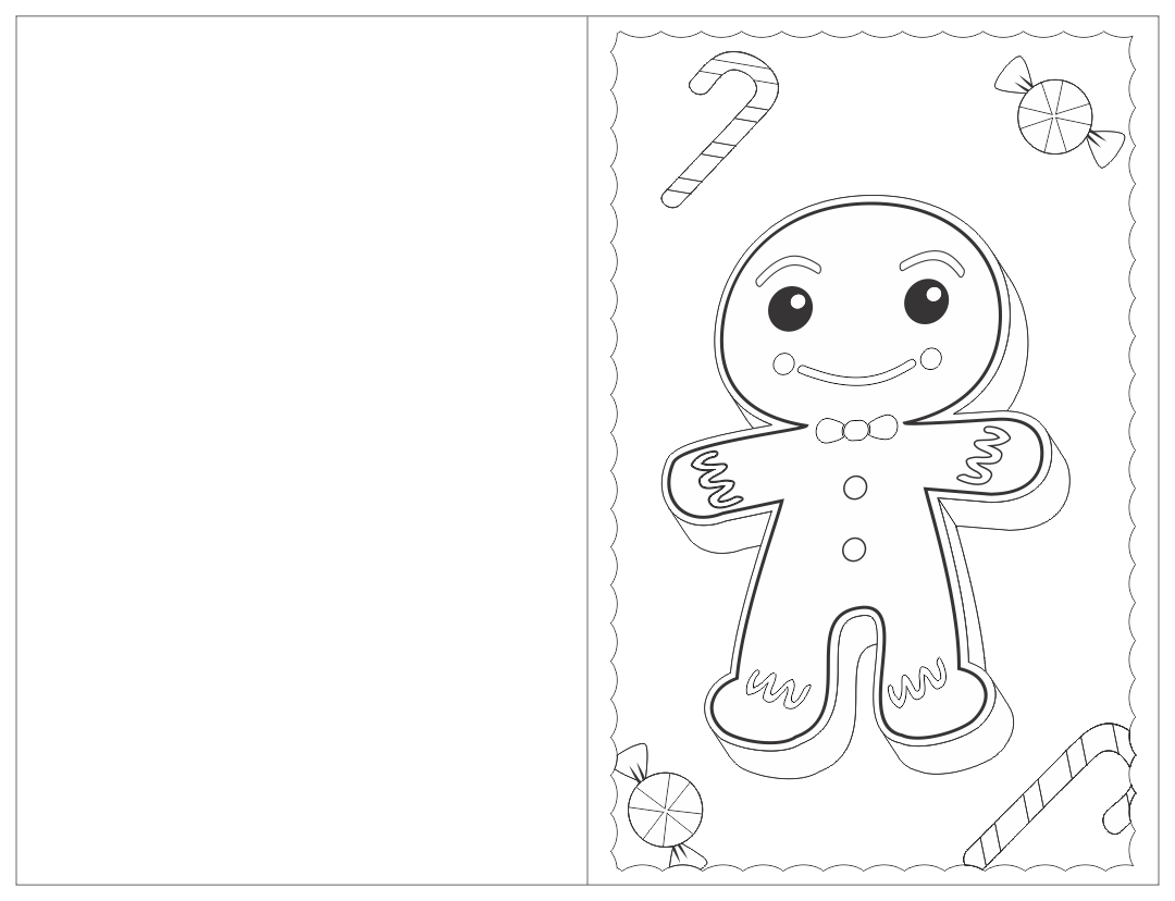15 Best Printable Foldable Coloring Christmas Cards